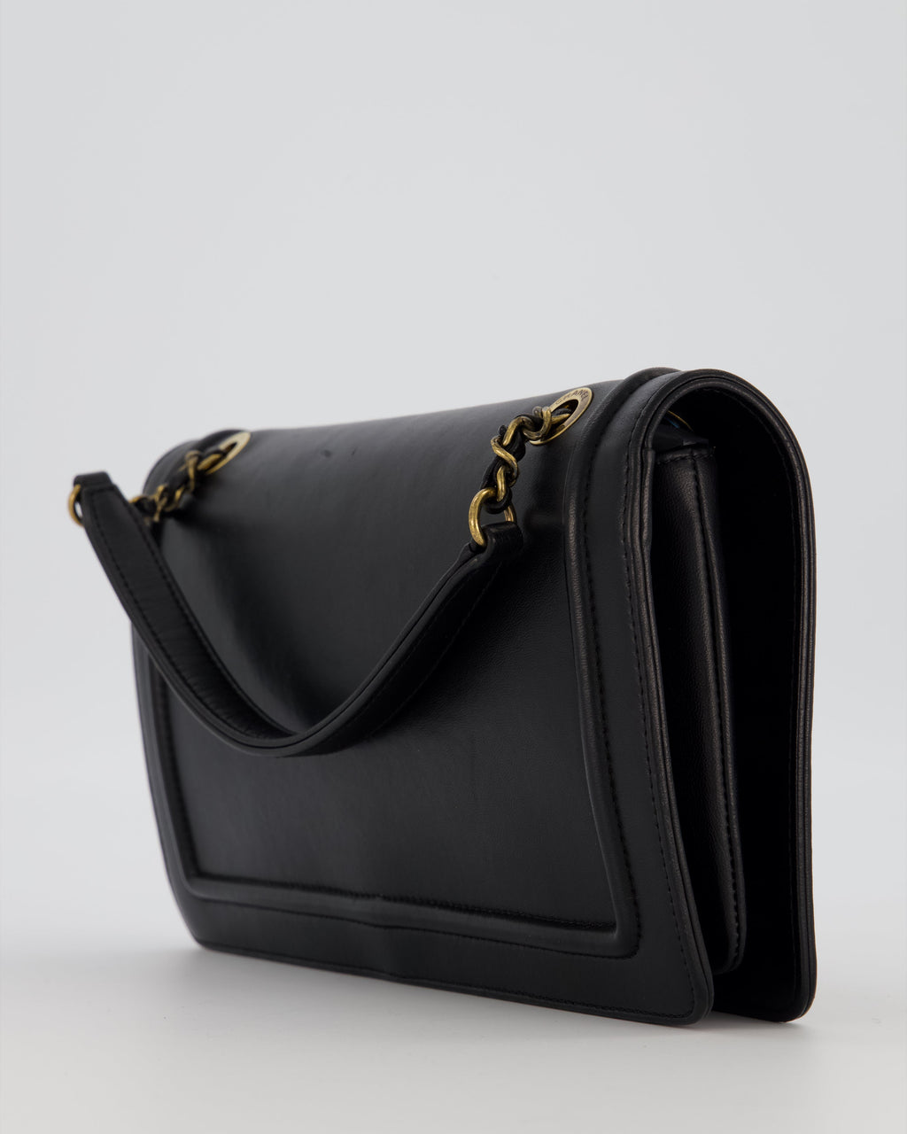 Chanel Black CC Antico Flap Bag In Lambskin With Mixed Hardware
