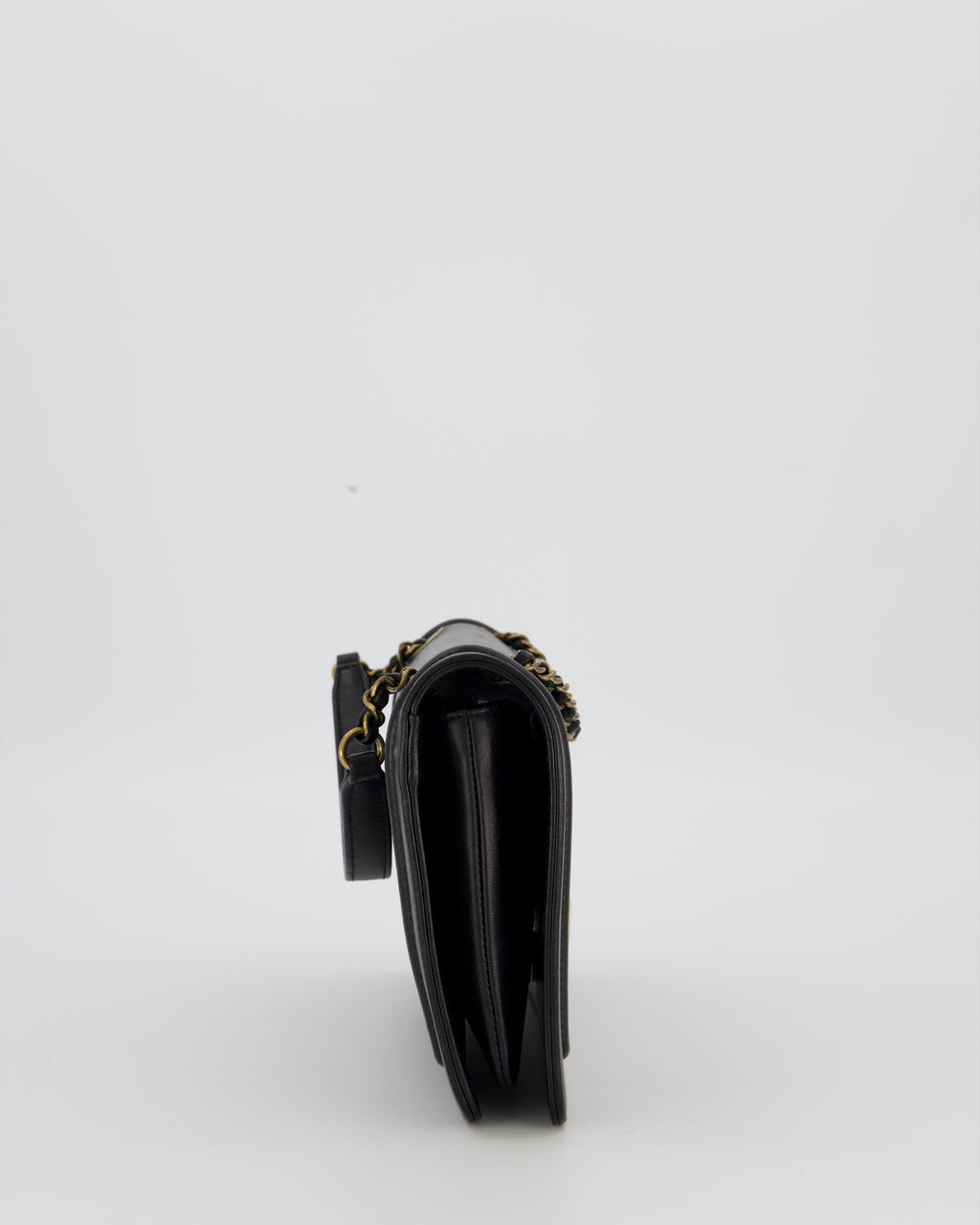 Chanel Black CC Antico Flap Bag In Lambskin With Mixed Hardware