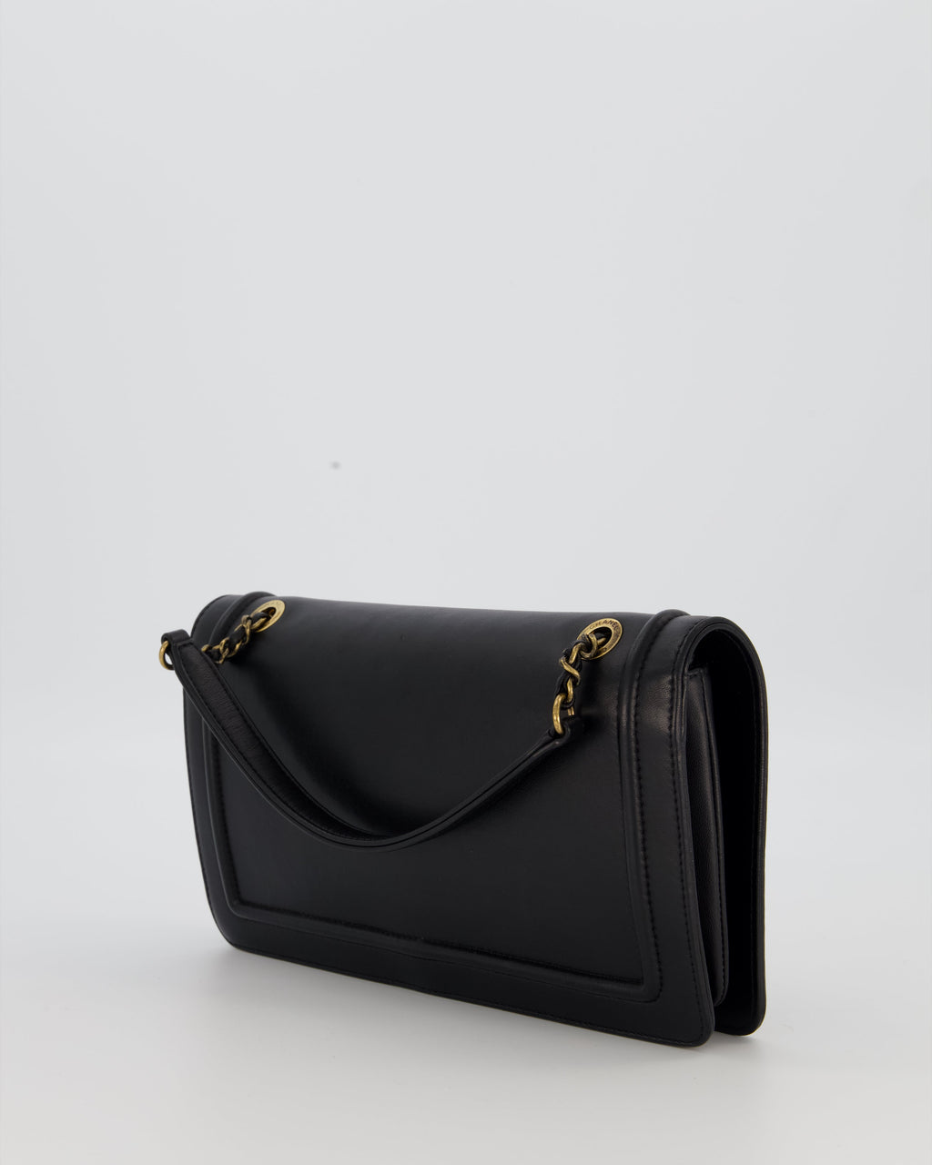 Chanel Black CC Antico Flap Bag In Lambskin With Mixed Hardware