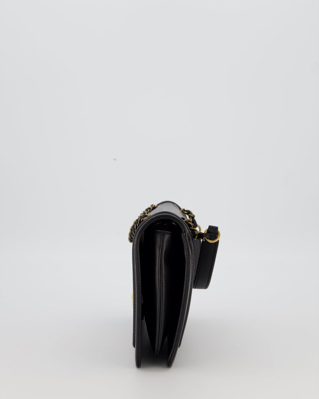 Chanel Black CC Antico Flap Bag In Lambskin With Mixed Hardware