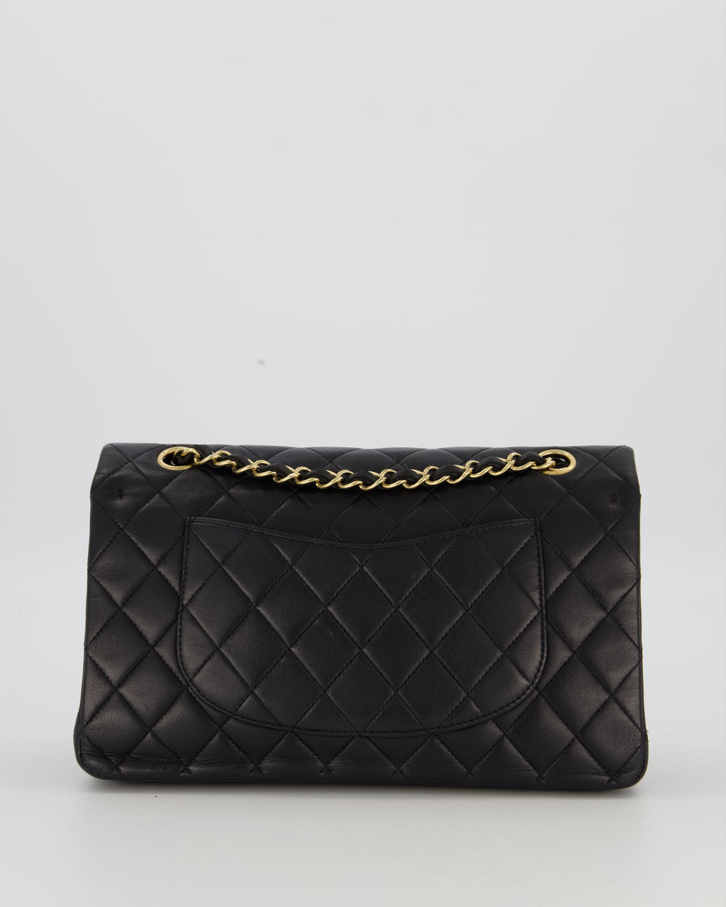 Chanel Black Medium Classic Double Flap Bag in Lambskin Leather with Gold Hardware