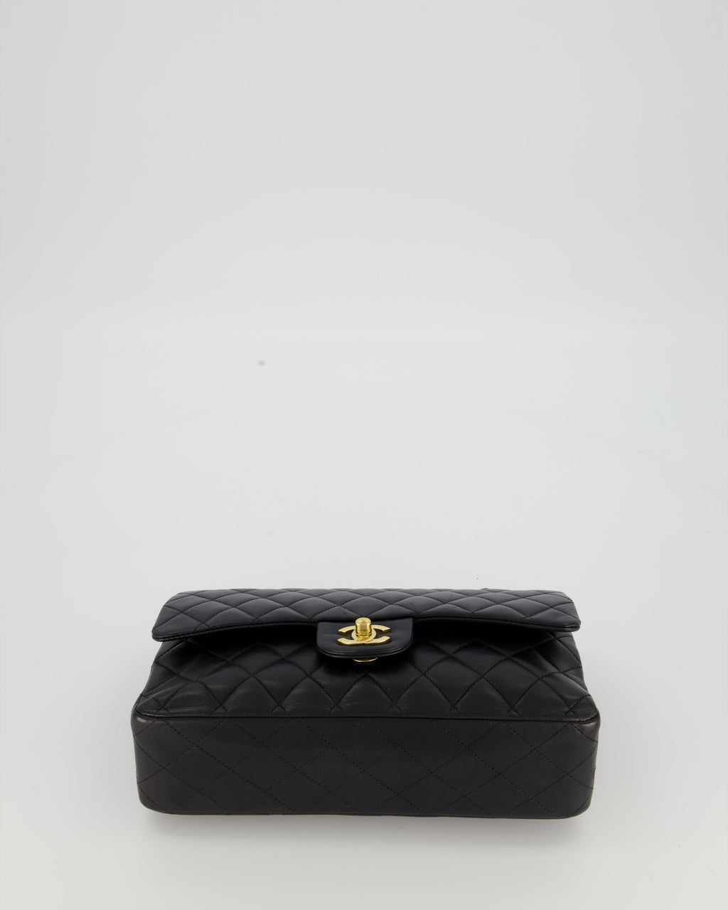 Chanel Black Medium Classic Double Flap Bag in Lambskin Leather with Gold Hardware