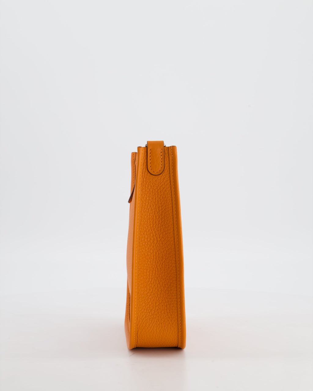 Hermès Mini Evelyne Bag in Orange Clemence Leather with Palladium Hardware