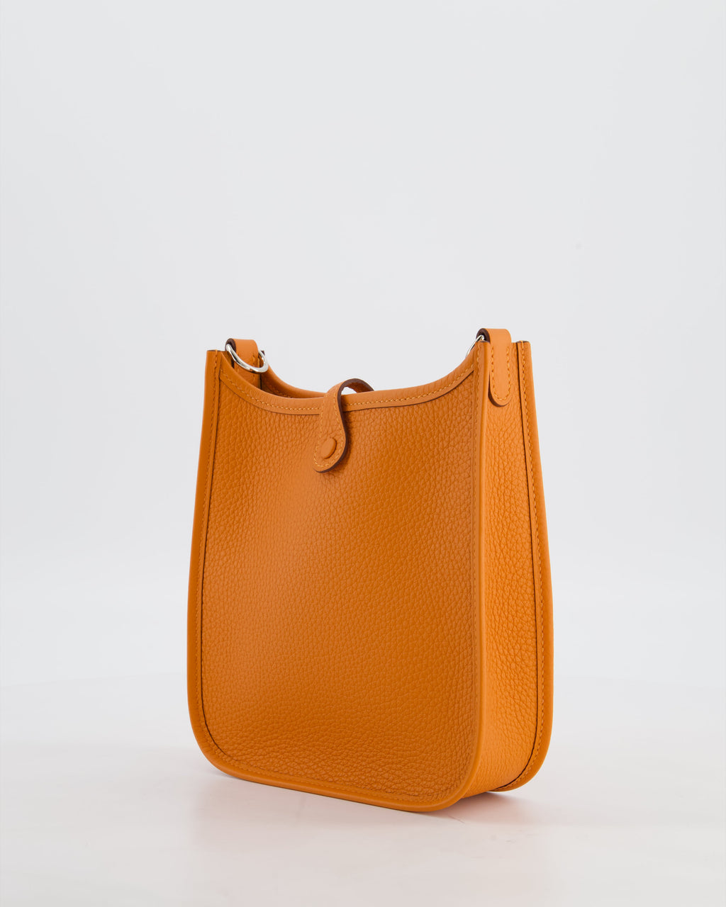 Hermès Mini Evelyne Bag in Orange Clemence Leather with Palladium Hardware