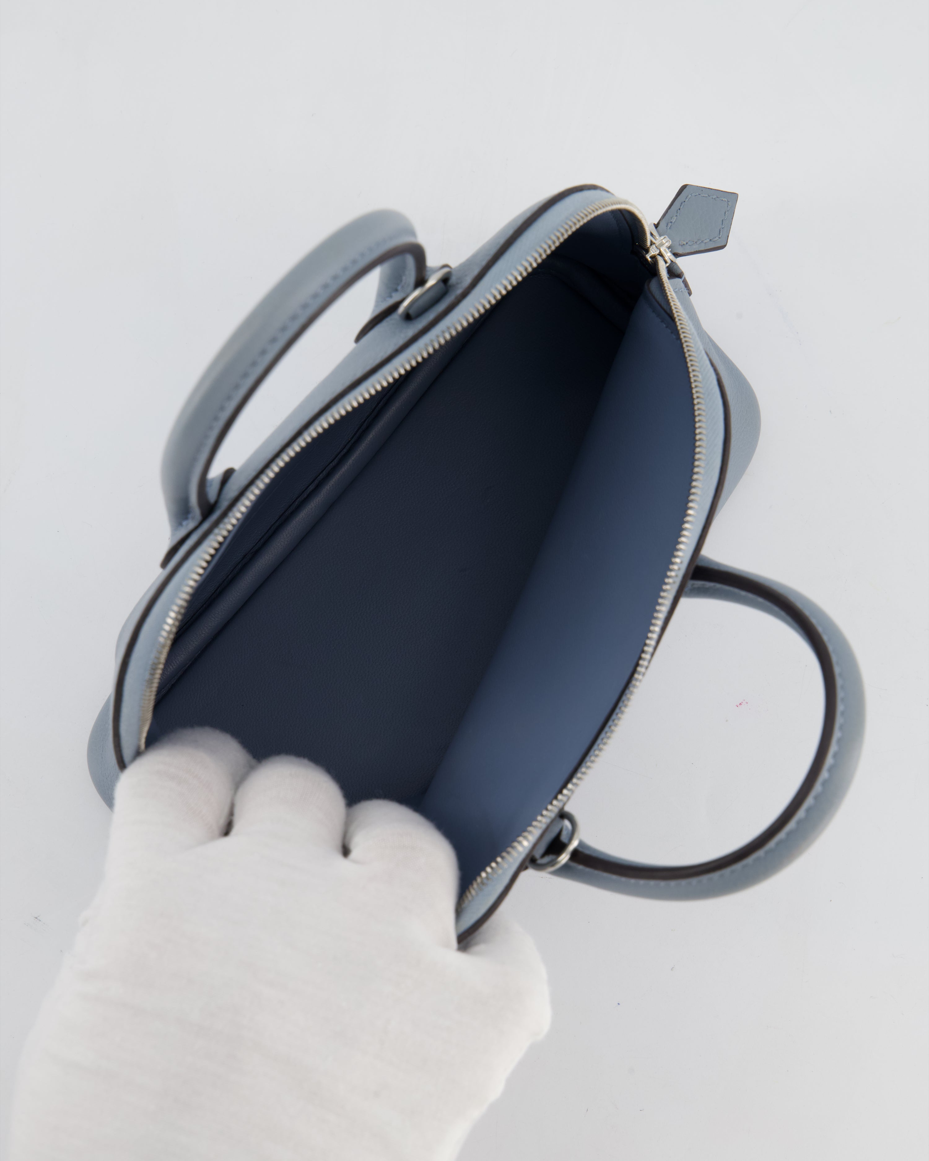 *HOT* Hermès Mini Bolide 1923 Bag in Gris Pantin Evercolour Leather with Palladium Hardware