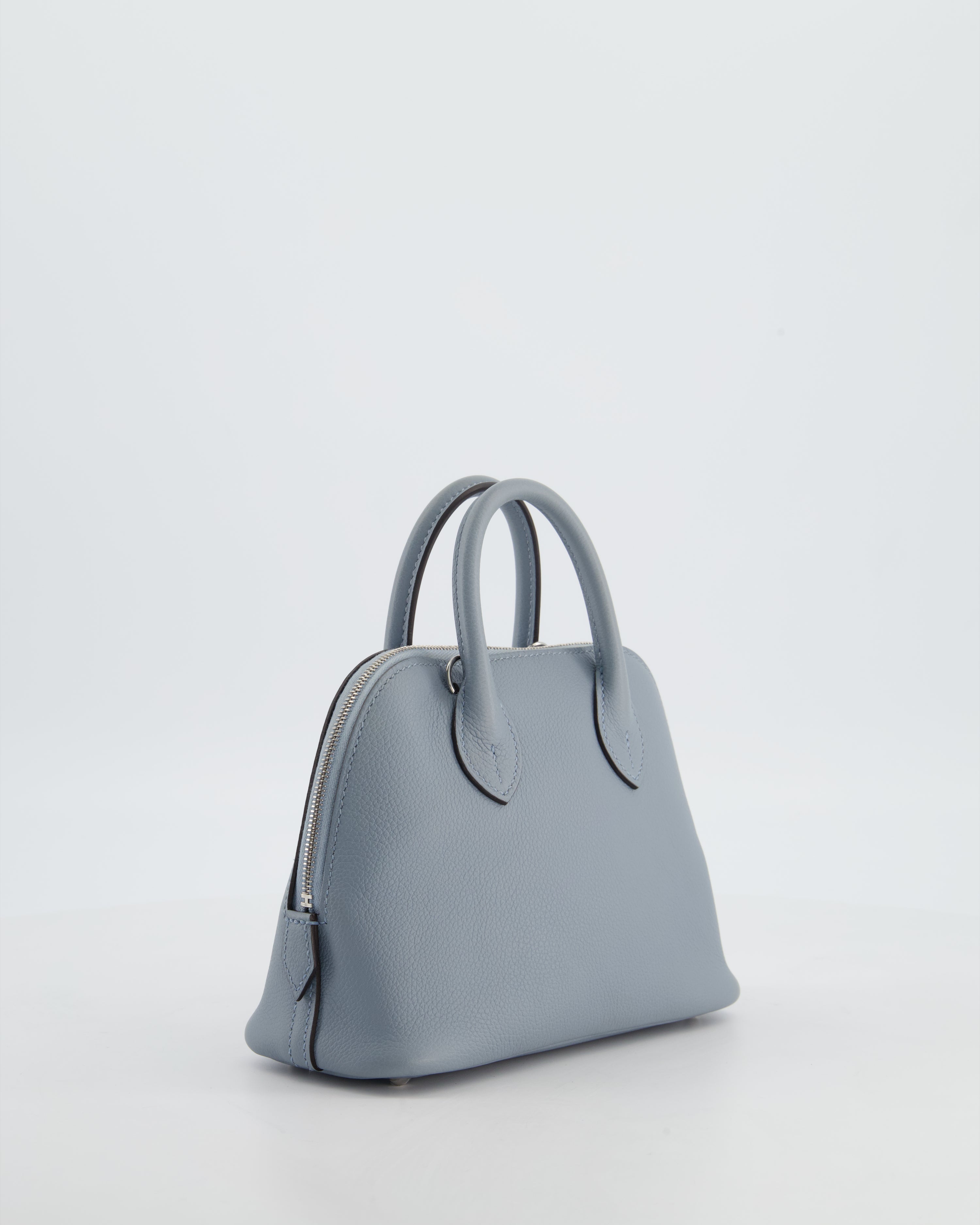 *HOT* Hermès Mini Bolide 1923 Bag in Gris Pantin Evercolour Leather with Palladium Hardware