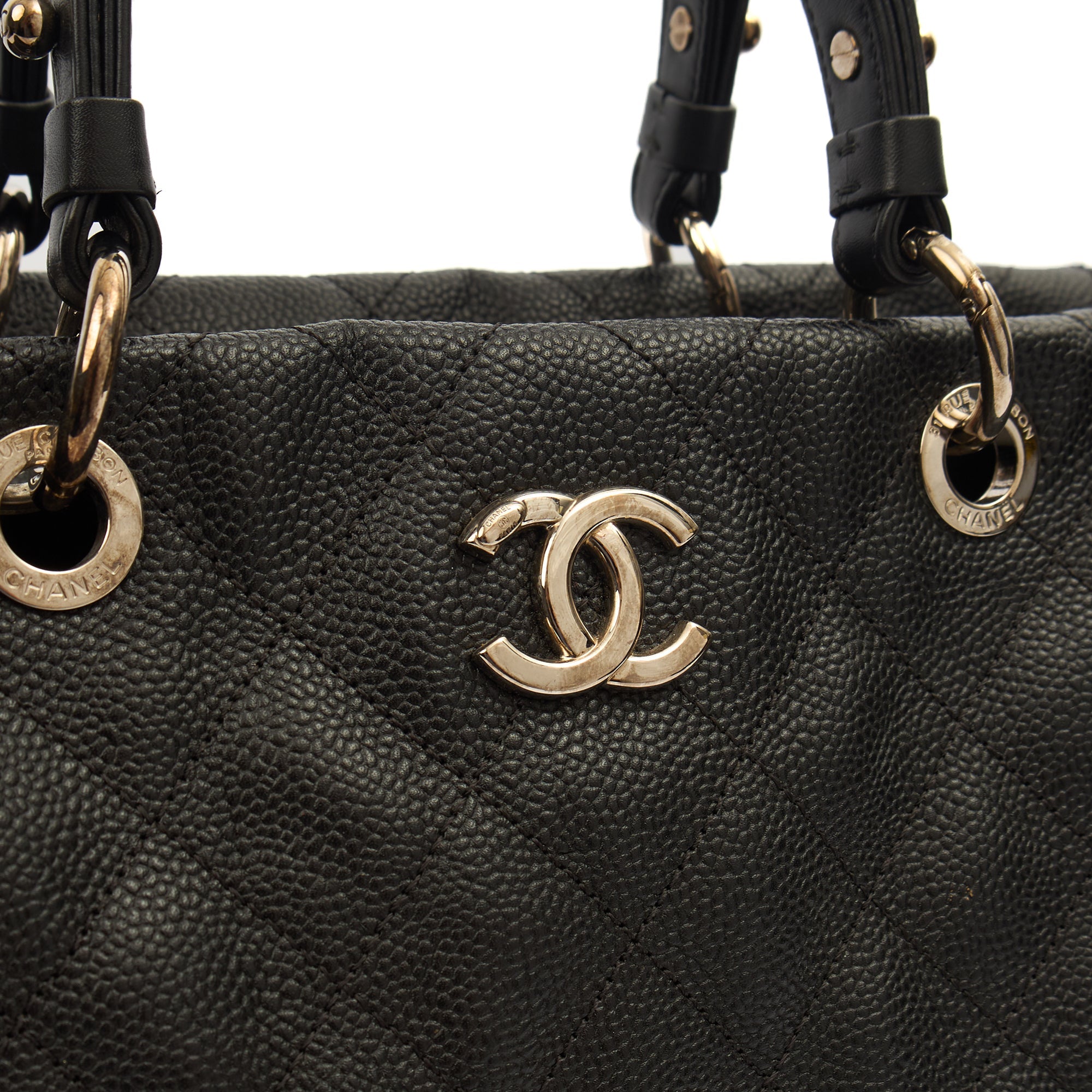 Chanel Tote Shopper Tote in Black, Caviar Leather