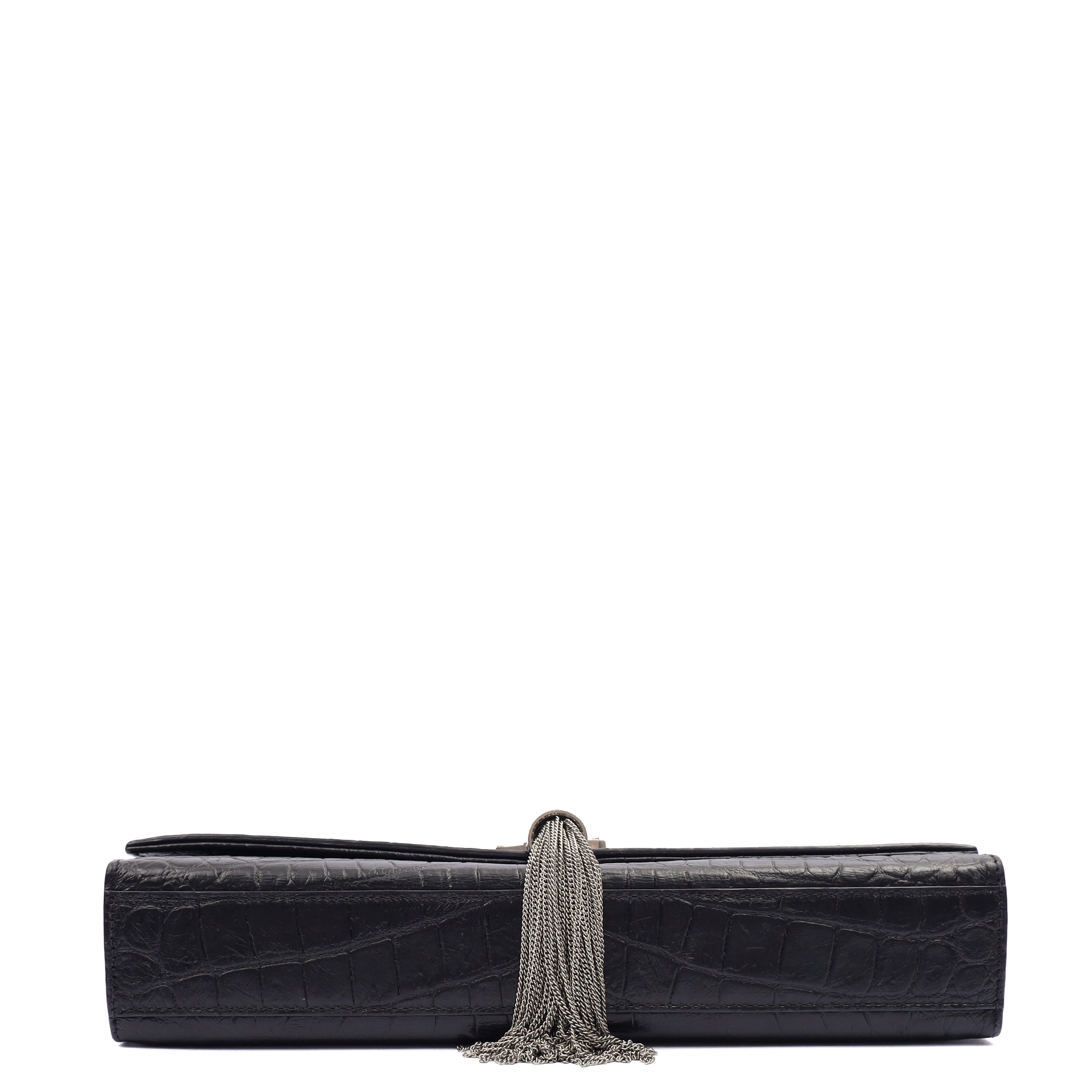 Saint Laurent Cross Body Kate Small Tassel in Black, Exotic Effect Leather
