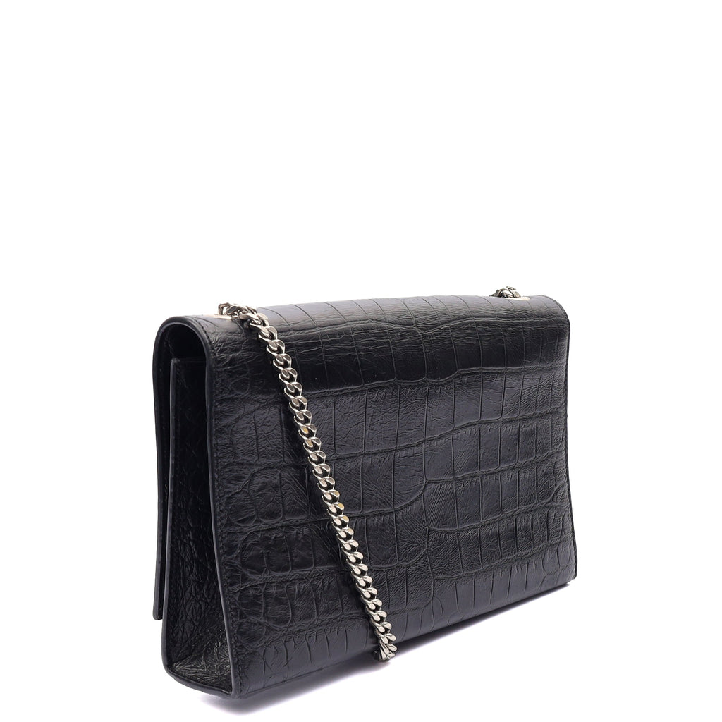 Saint Laurent Cross Body Kate Small Tassel in Black, Exotic Effect Leather