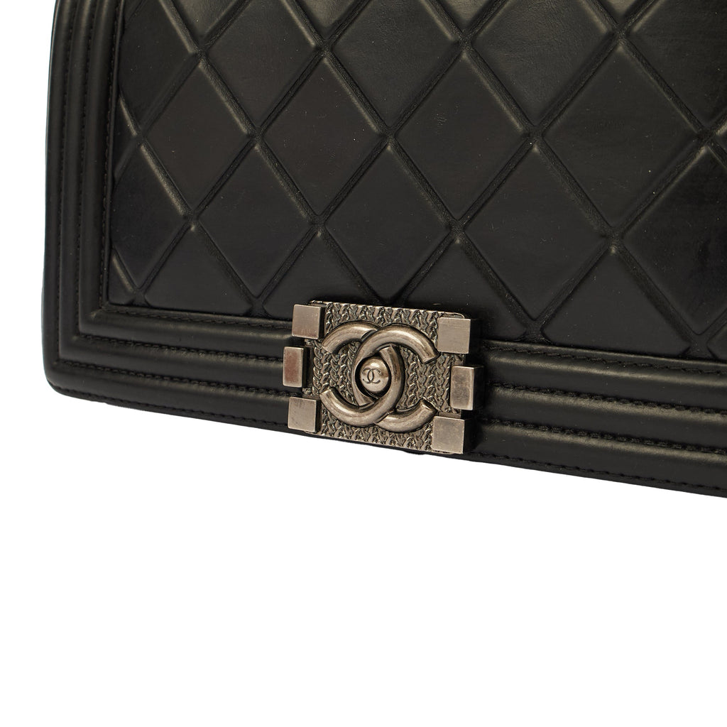 Chanel Boy - Medium in Black, Calfskin Leather