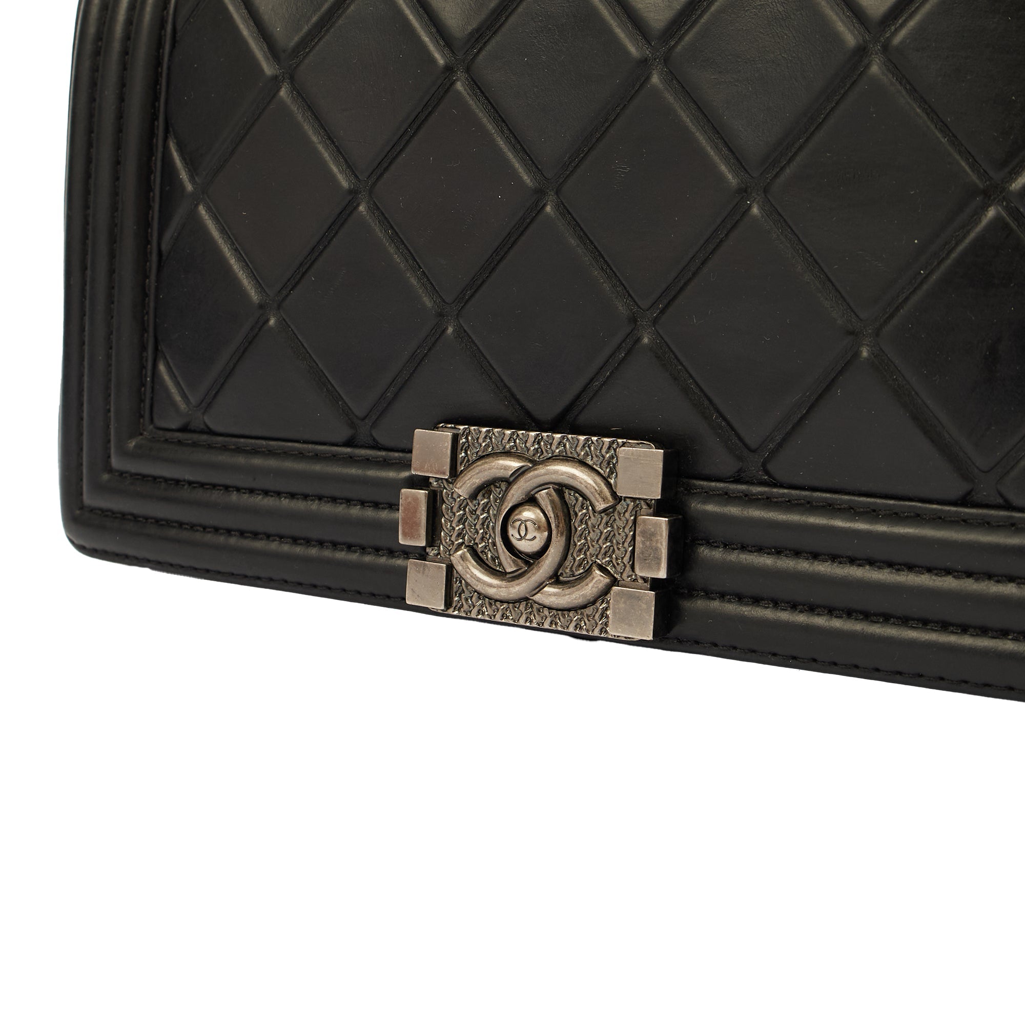 Chanel Boy - Medium in Black, Calfskin Leather