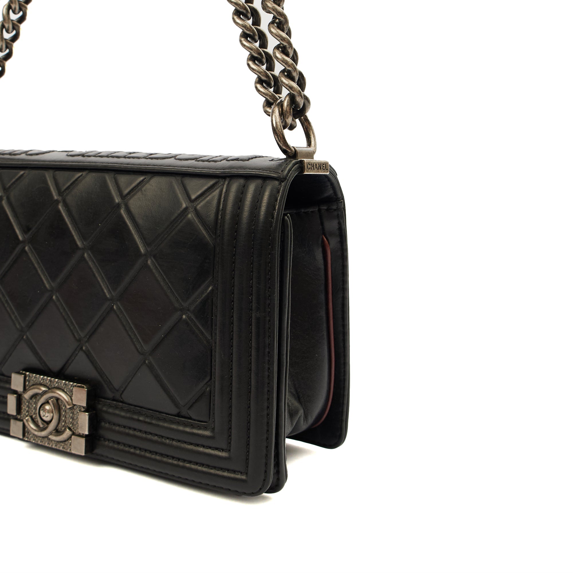 Chanel Boy - Medium in Black, Calfskin Leather