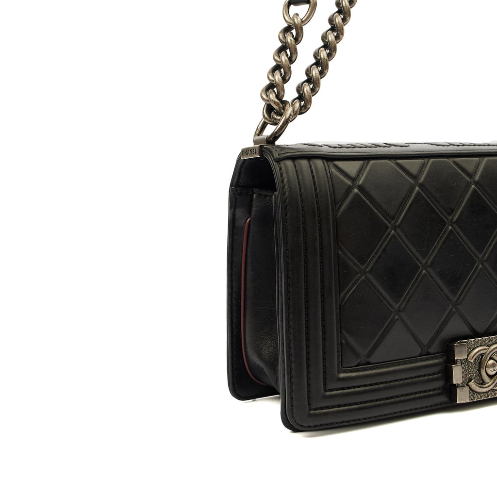Chanel Boy - Medium in Black, Calfskin Leather