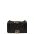 Chanel Boy - Medium in Black, Calfskin Leather