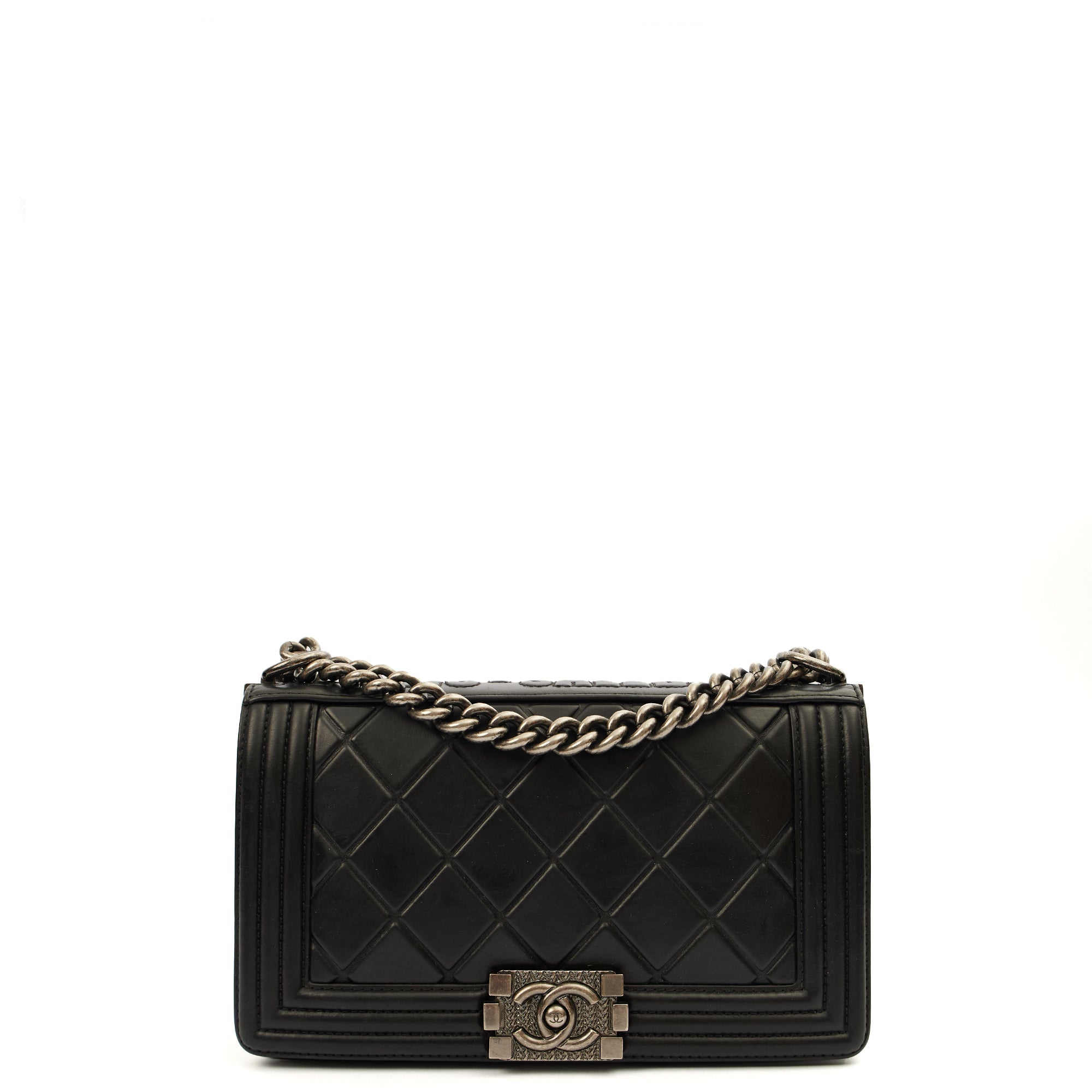 Chanel Boy - Medium in Black, Calfskin Leather