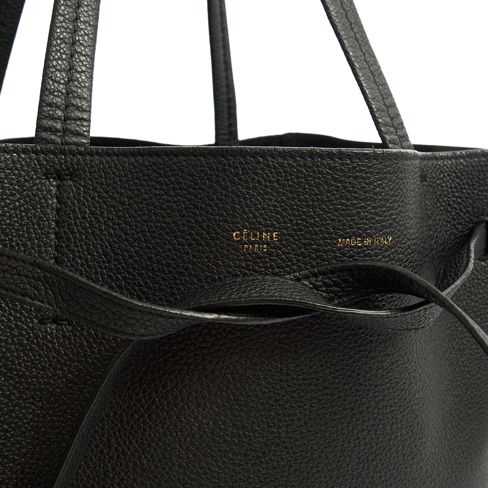 Celine Tote Cabas Phantom - Medium in Black, Leather