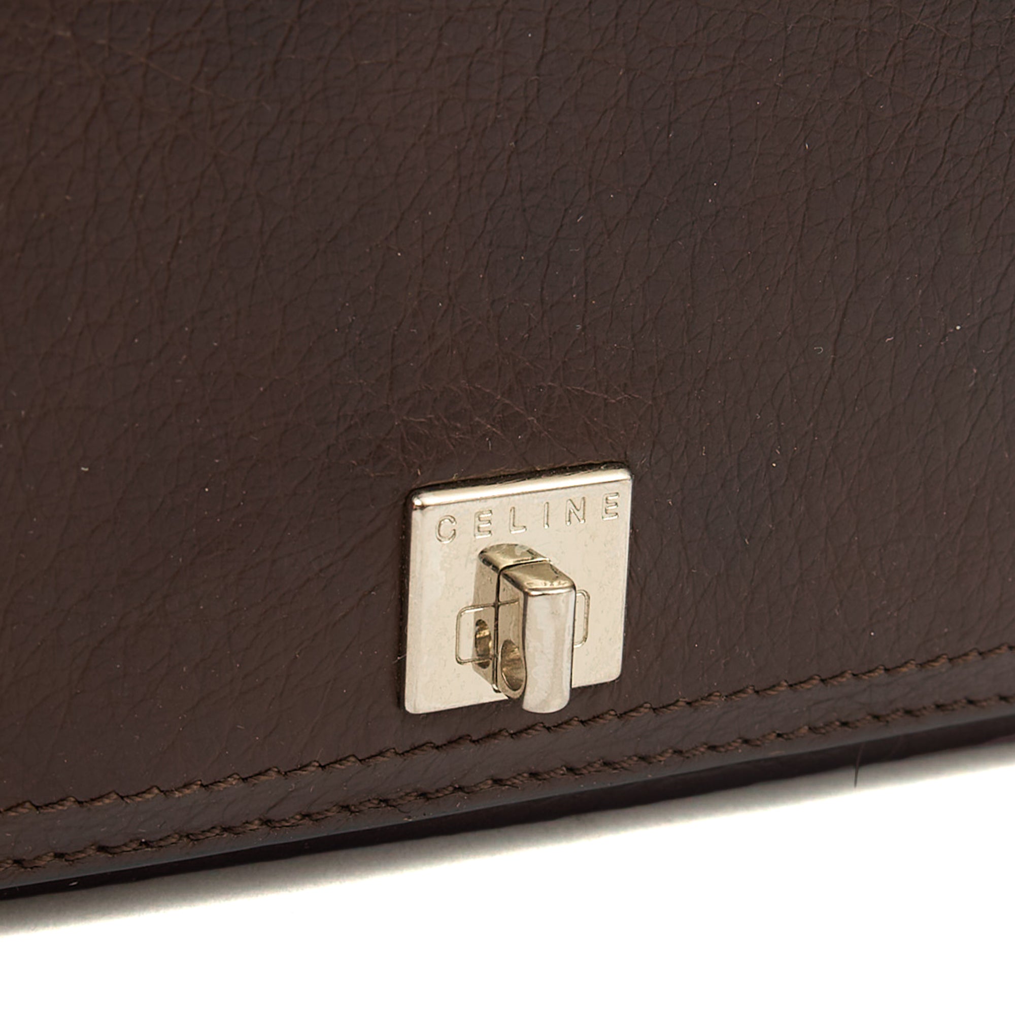 Celine Wallet Wallet in Brown, Box Calfskin