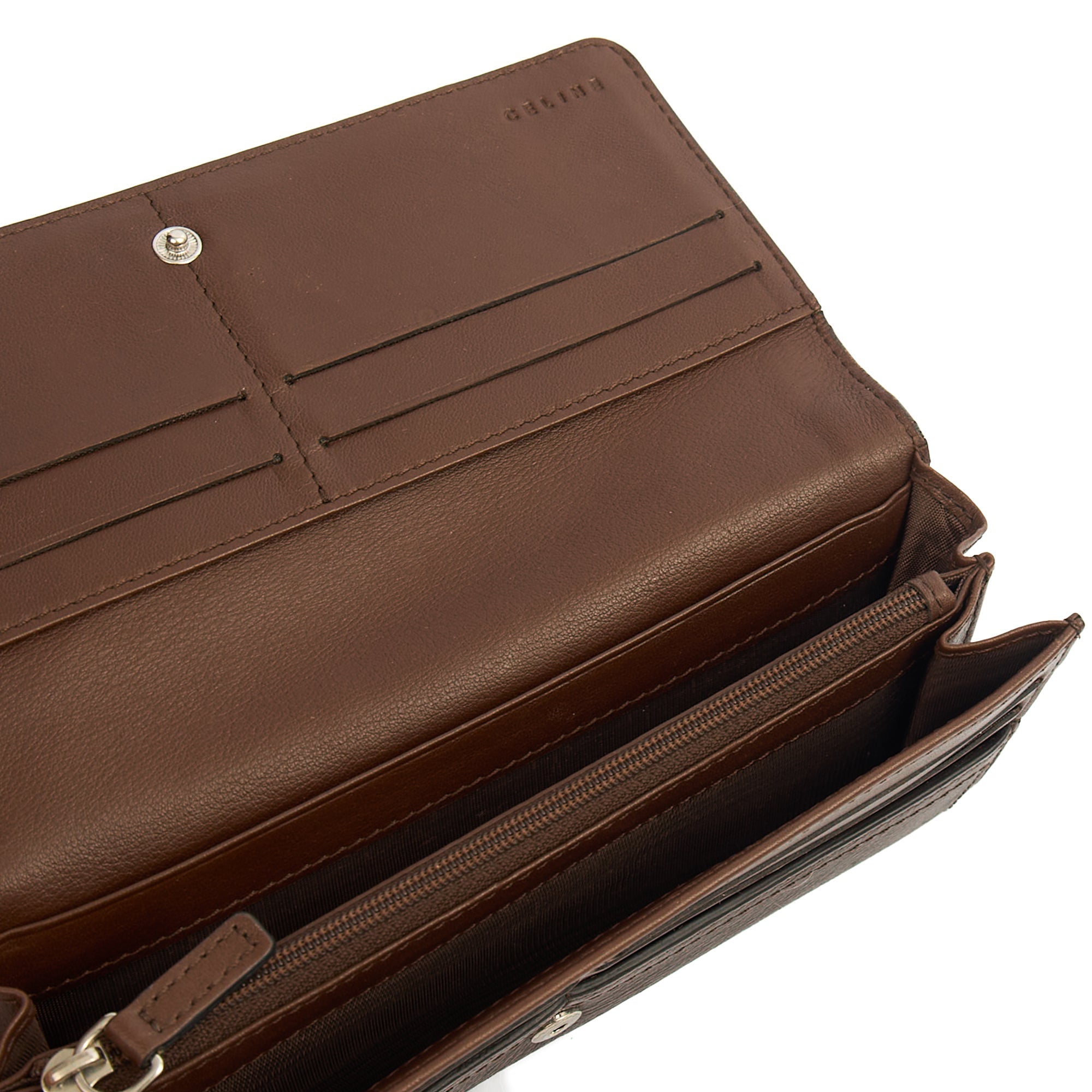 Celine Wallet Wallet in Brown, Box Calfskin