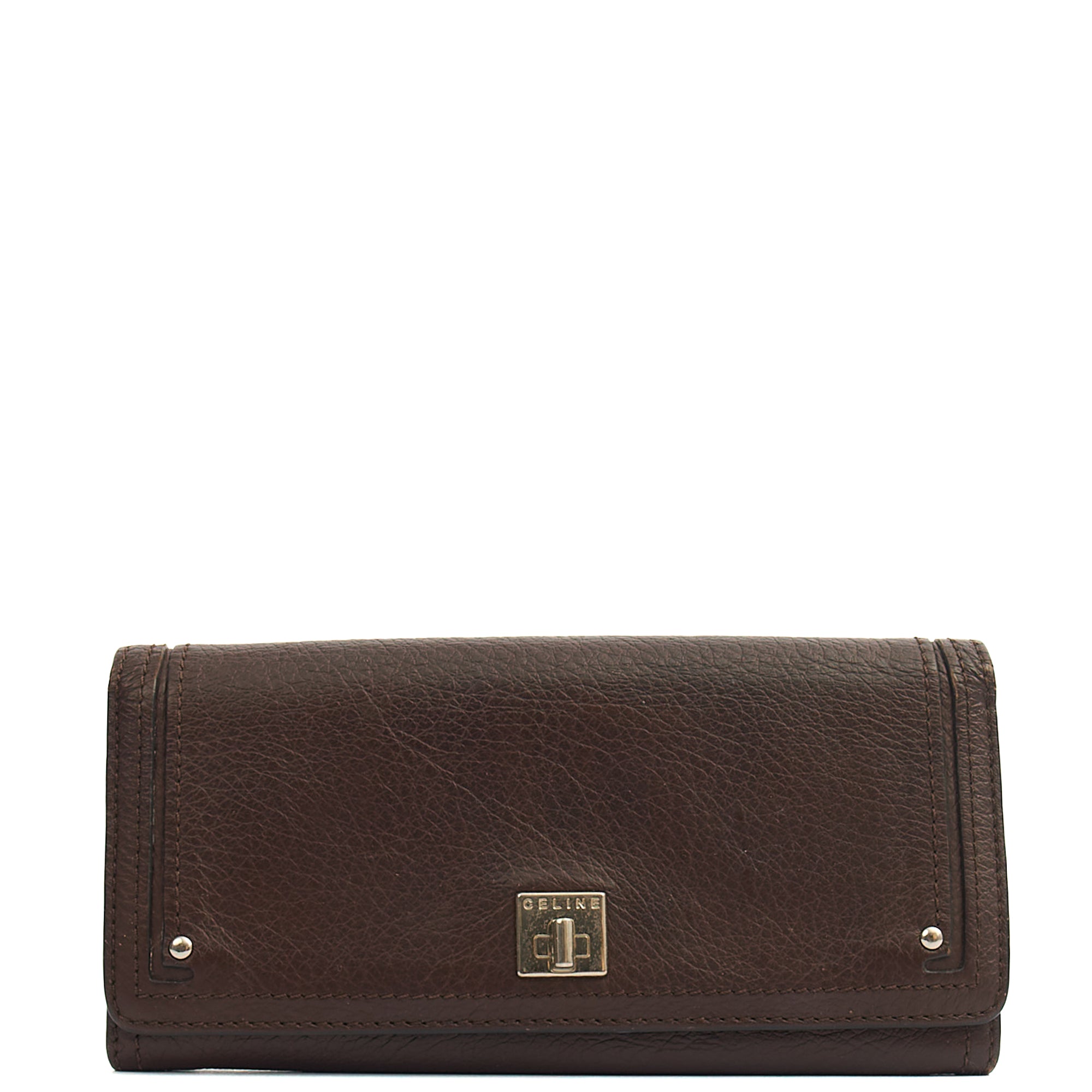 Celine Wallet Wallet in Brown, Box Calfskin