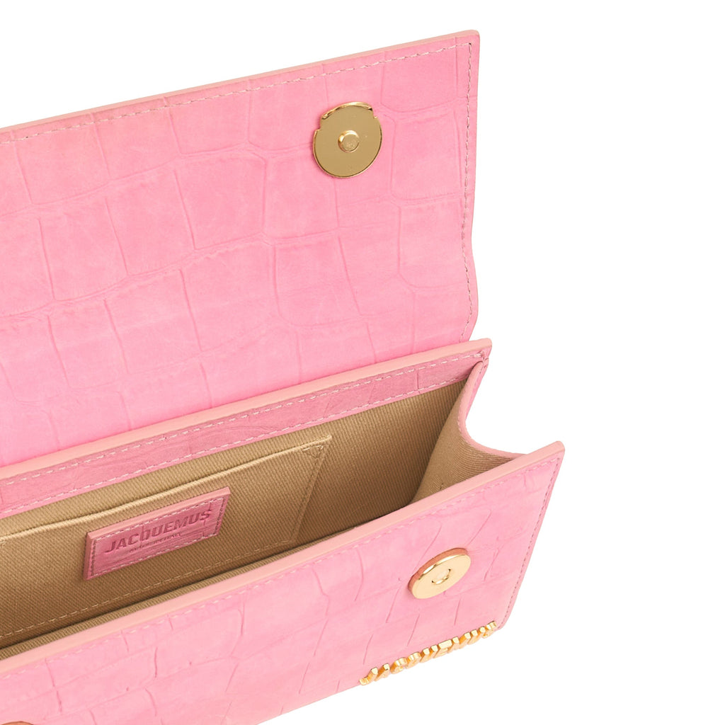 Jacquemus Top Handle Le Chiquito Long in Pink, Leather