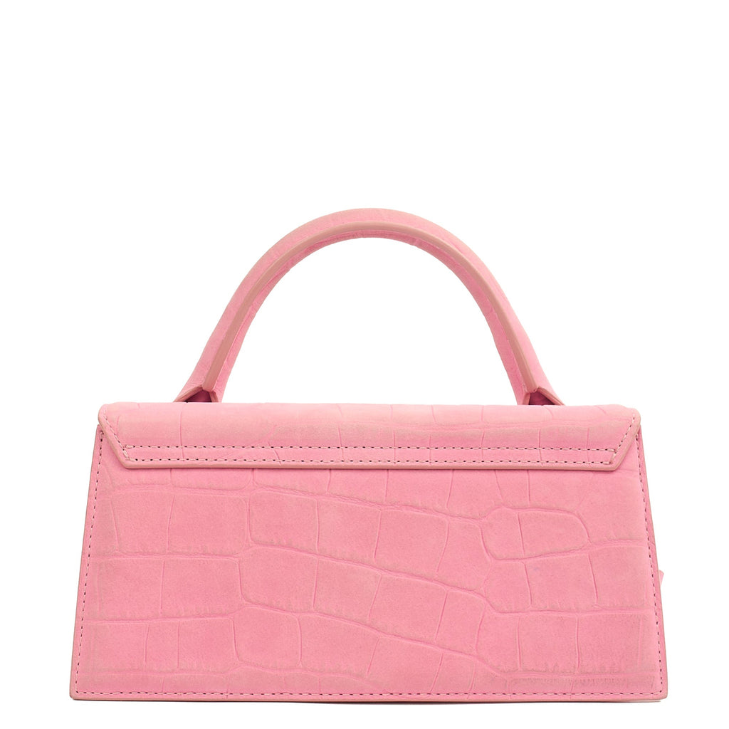 Jacquemus Top Handle Le Chiquito Long in Pink, Leather