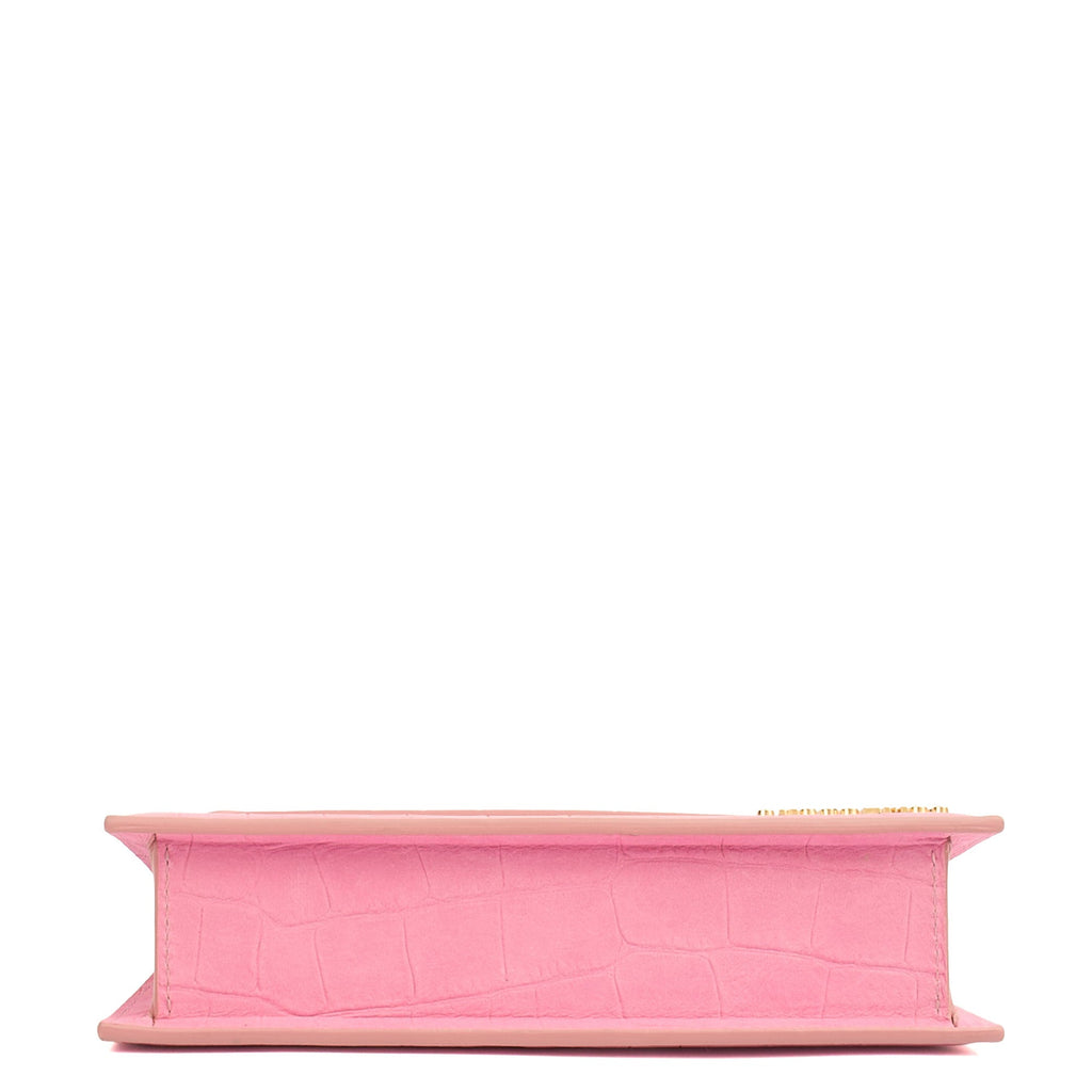 Jacquemus Top Handle Le Chiquito Long in Pink, Leather
