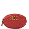 Gucci Cross Body Marmont Belt Bag in Red, Leather