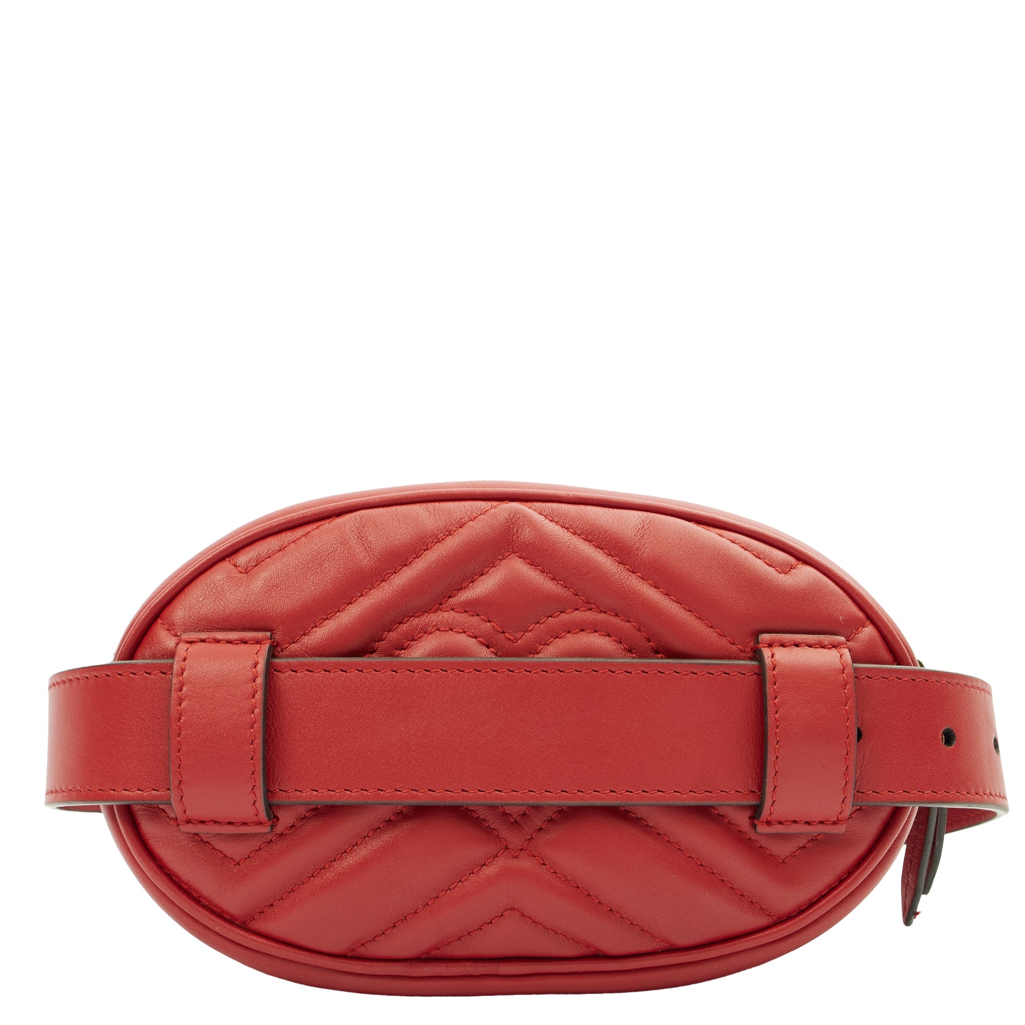 Gucci Cross Body Marmont Belt Bag in Red, Leather