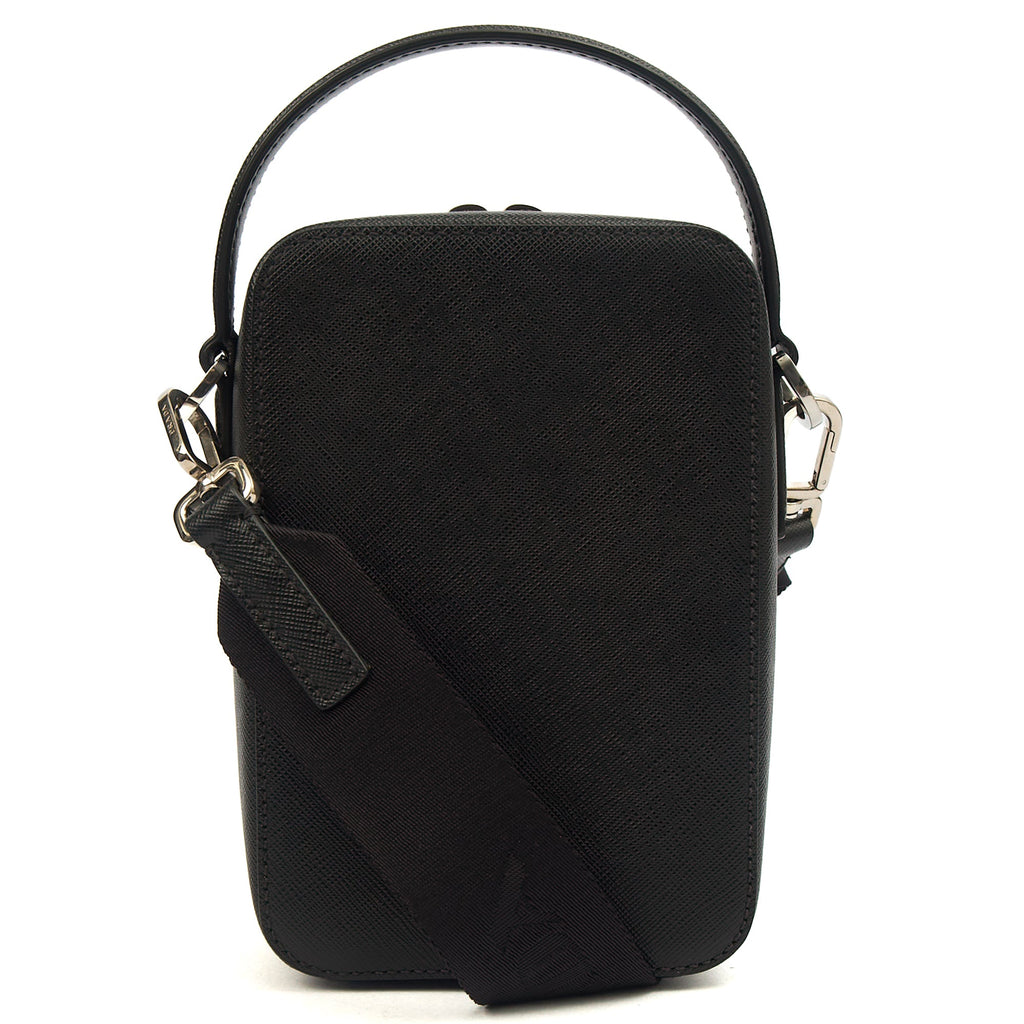 Prada Cross Body Brique - Small in Black, Saffiano Leather