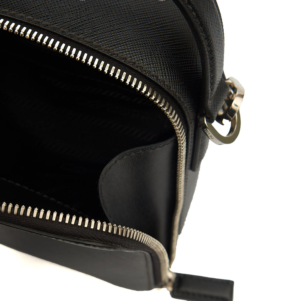 Prada Cross Body Brique - Small in Black, Saffiano Leather