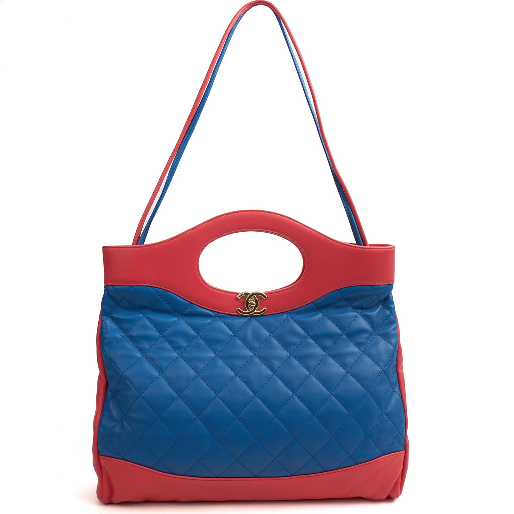 Chanel Tote 31 Large Shopping Tote in Pink, Calfskin Leather