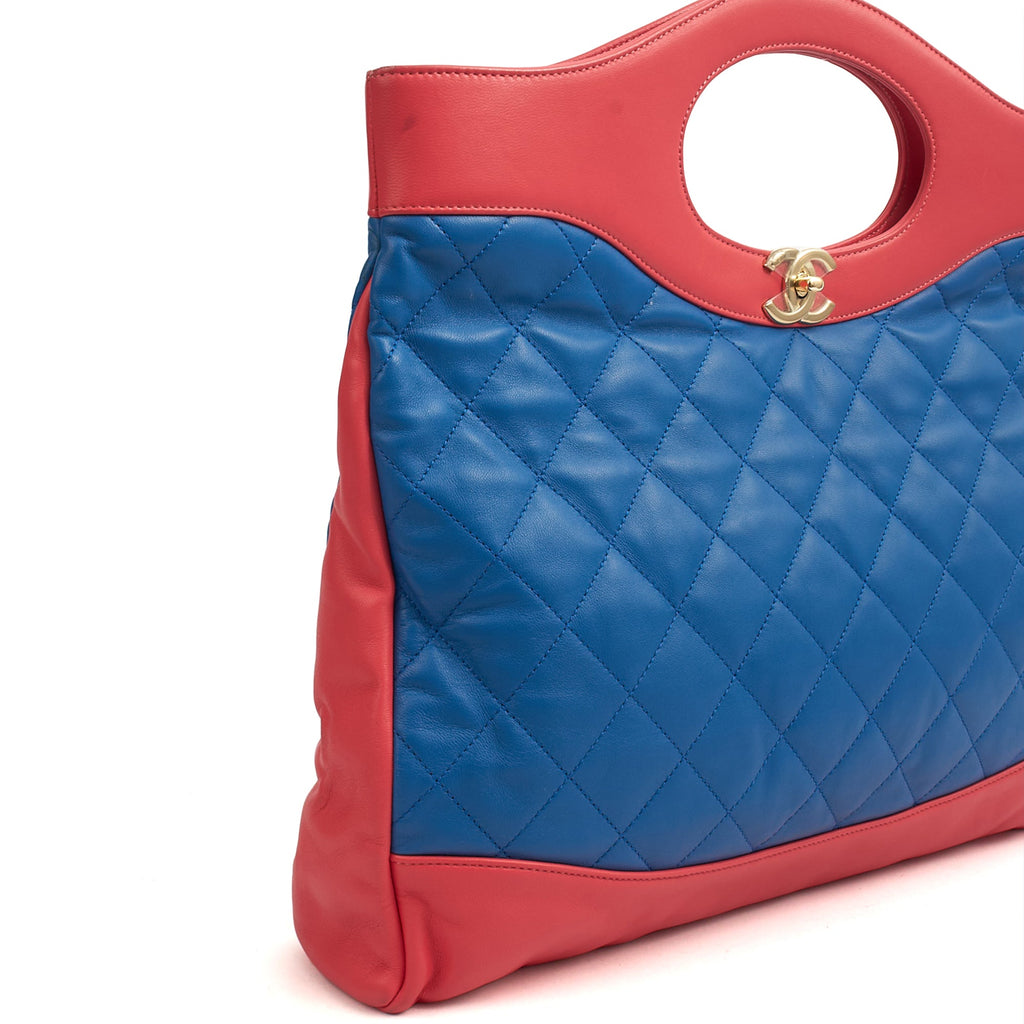 Chanel Tote 31 Large Shopping Tote in Pink, Calfskin Leather