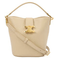 Celine Bucket Bag Sangle Bucket Bag in Cream, Leather