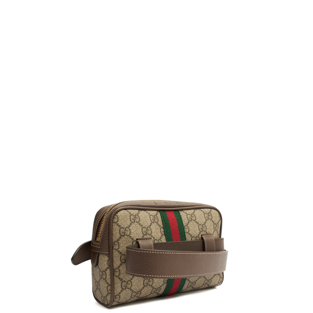 Gucci Cross Body Belt Bag in GG Supreme, Leather