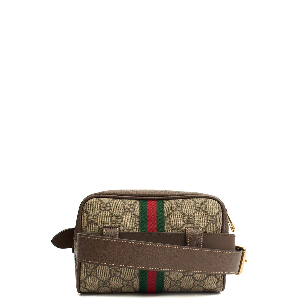 Gucci Cross Body Belt Bag in GG Supreme, Leather