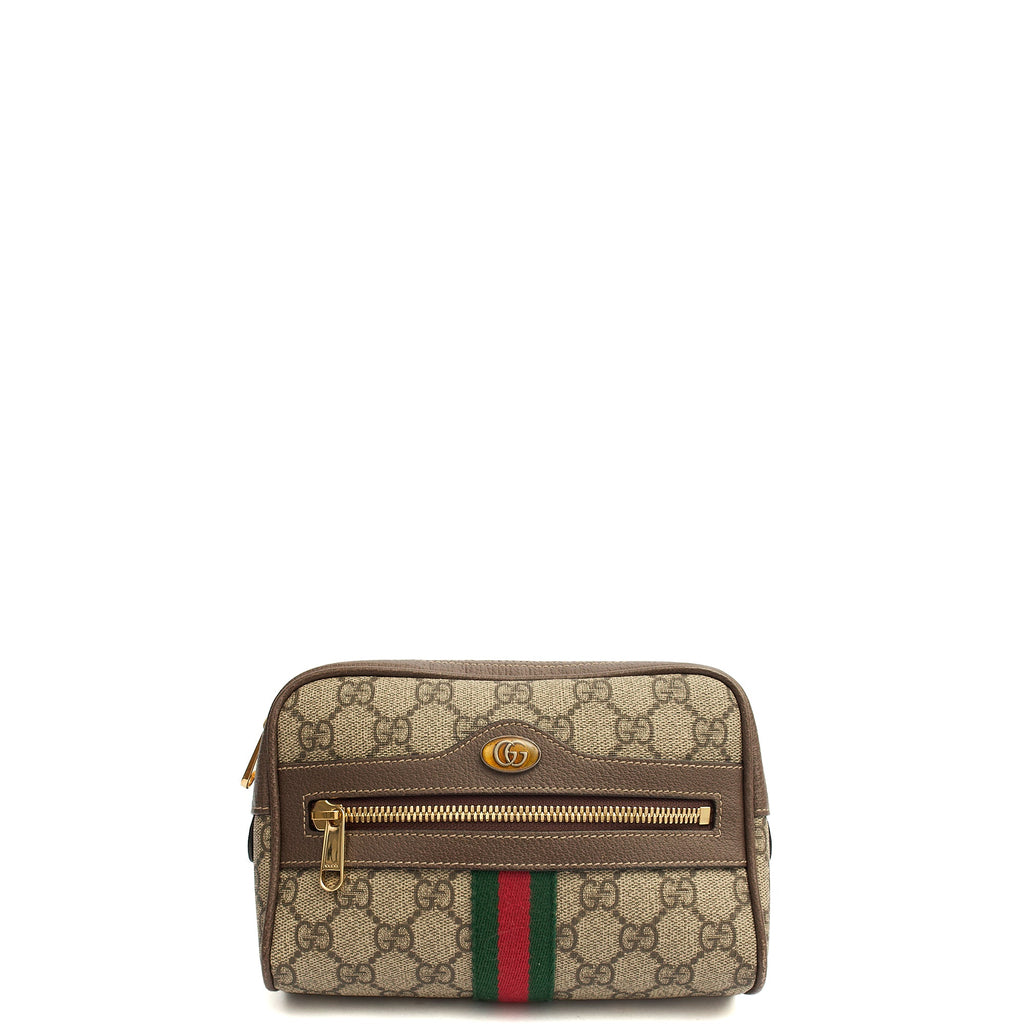 Gucci Cross Body Belt Bag in GG Supreme, Leather