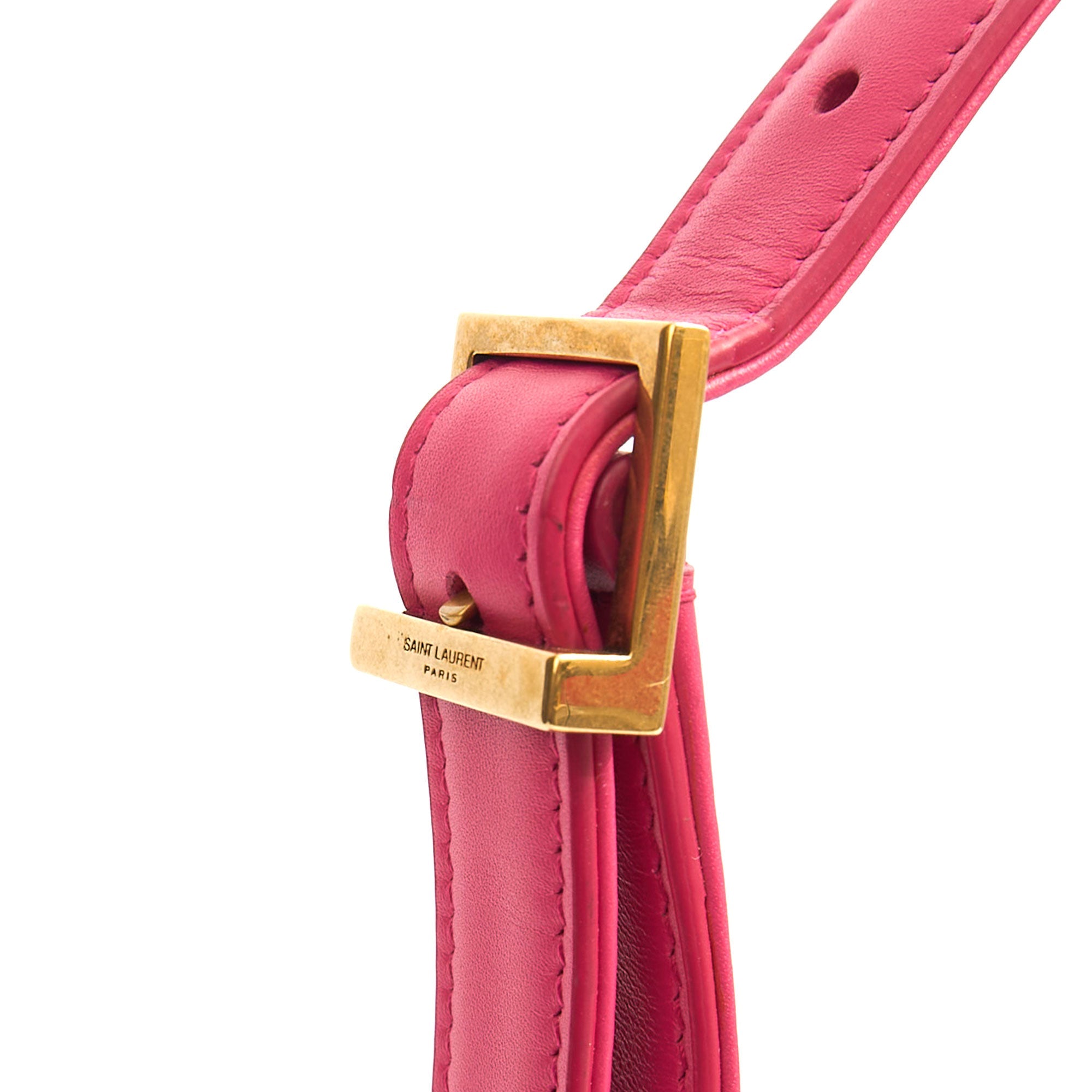 Saint Laurent Shoulder Bag Le 5 À 7 Hobo in Pink, Calfskin Leather