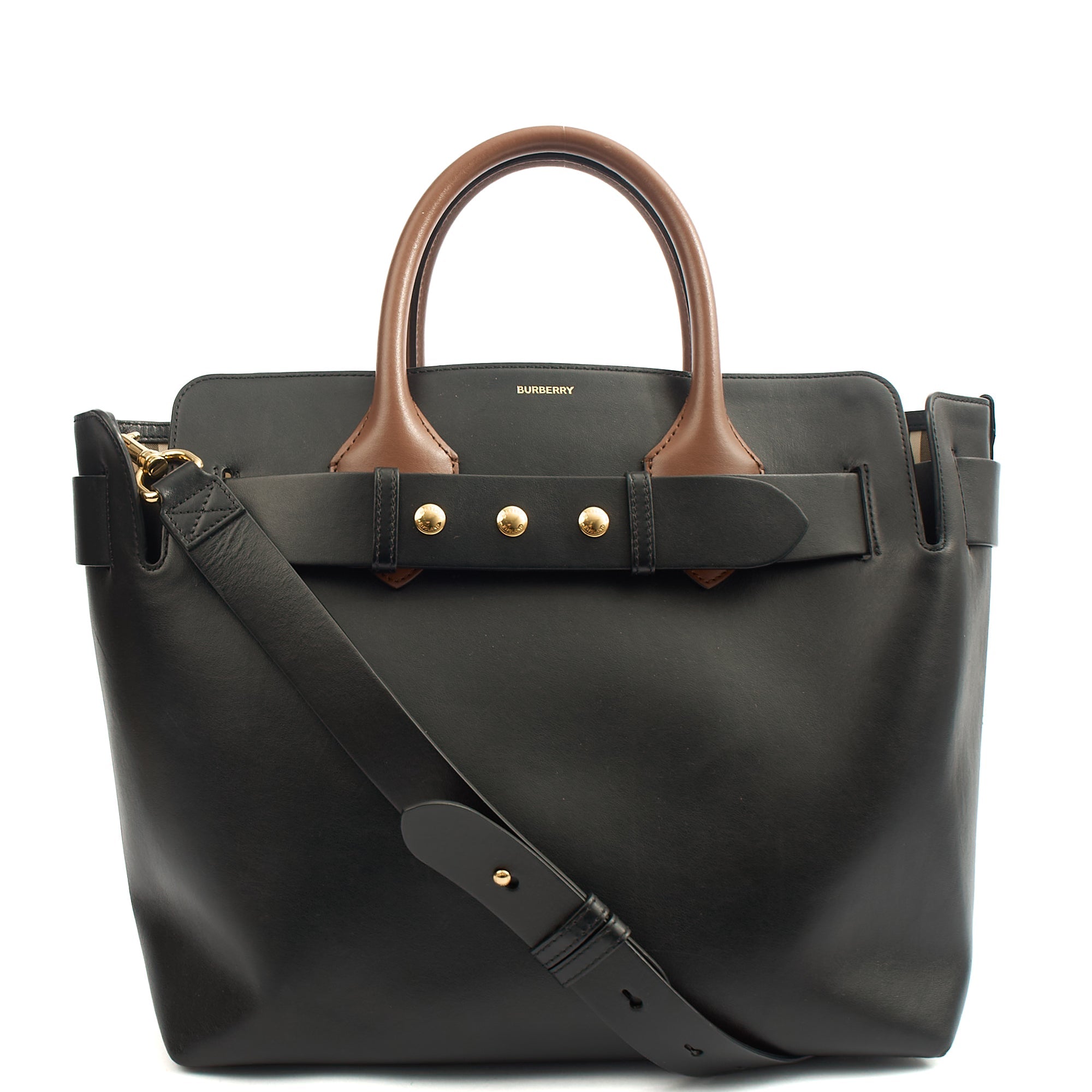 Burberry Tote Belt Bag - Medium in Black, Leather