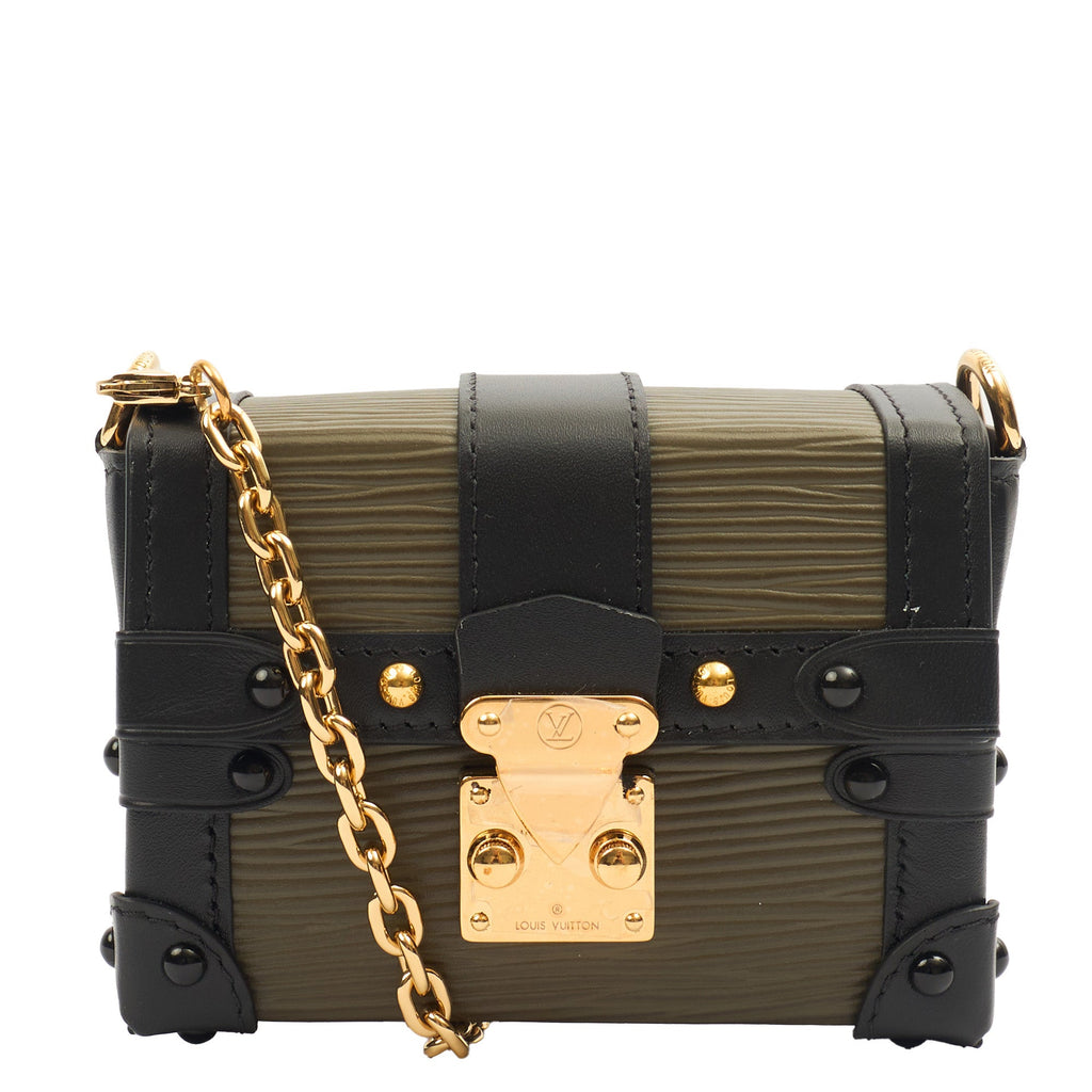 Louis Vuitton Mini Bag Petite Malle Chain in Green, Epi Leather