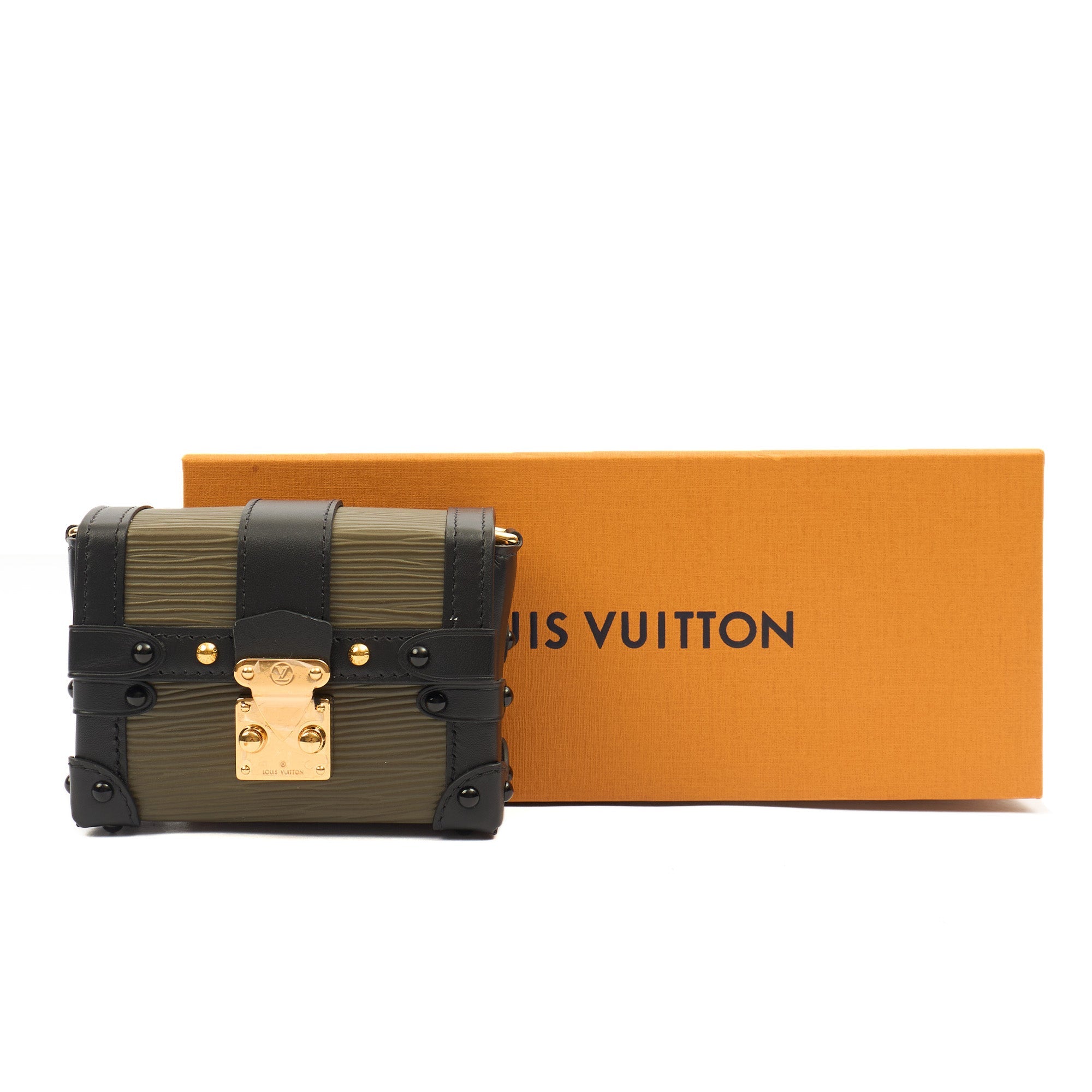 Louis Vuitton Mini Bag Petite Malle Chain in Green, Epi Leather