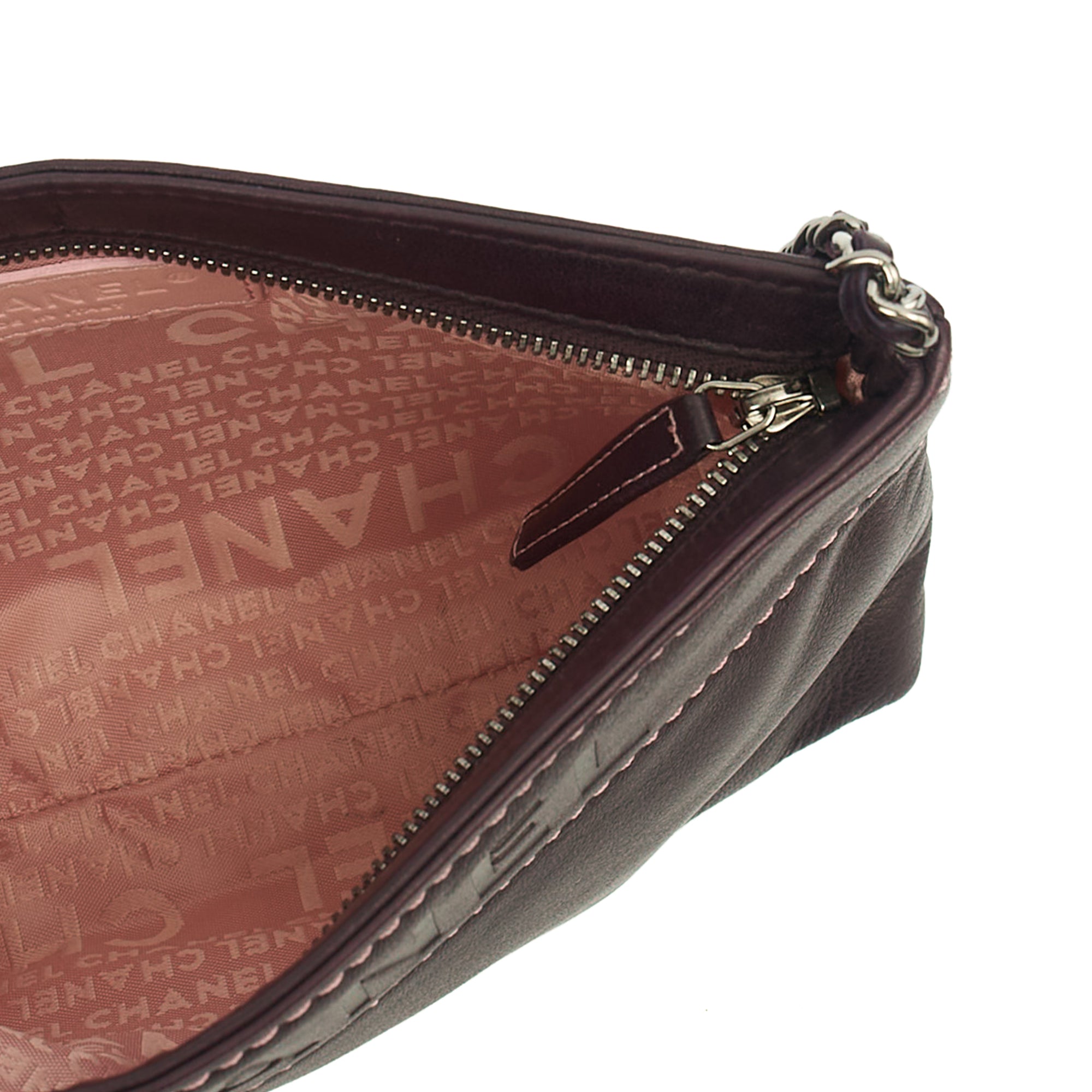 Chanel Mini Bag Vintage Shoulder Bag in Purple, Lambskin Leather