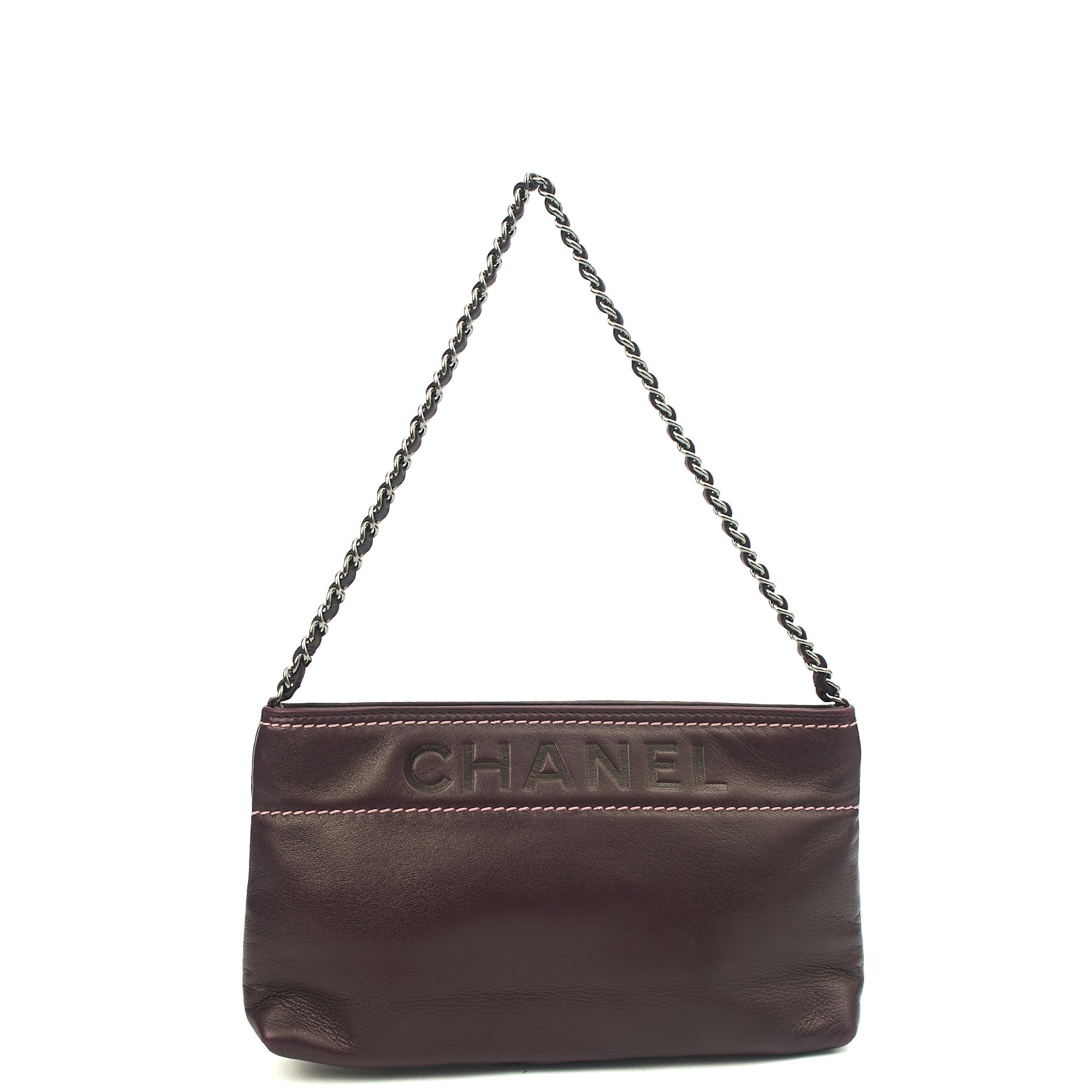Chanel Mini Bag Vintage Shoulder Bag in Purple, Lambskin Leather