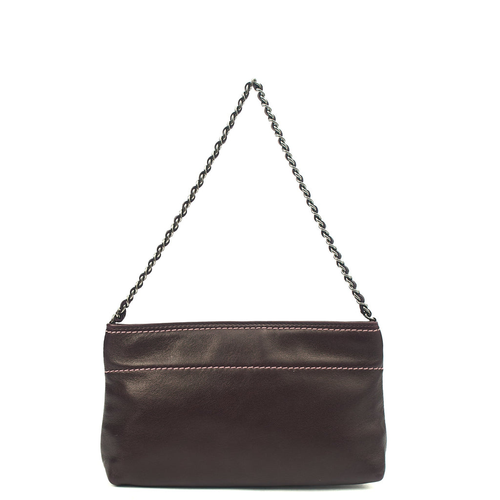 Chanel Mini Bag Vintage Shoulder Bag in Purple, Lambskin Leather