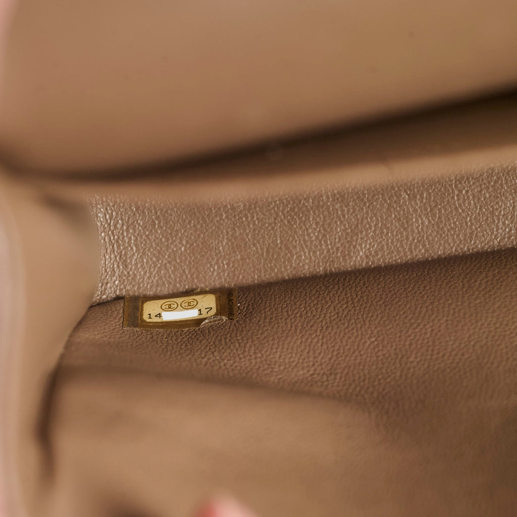 Chanel Medium Classic Flap Taupe Grey Caviar SHW (14 series)