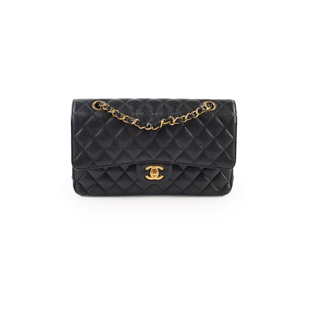 Chanel Medium/Large Caviar Double Classic Flap Black GHW