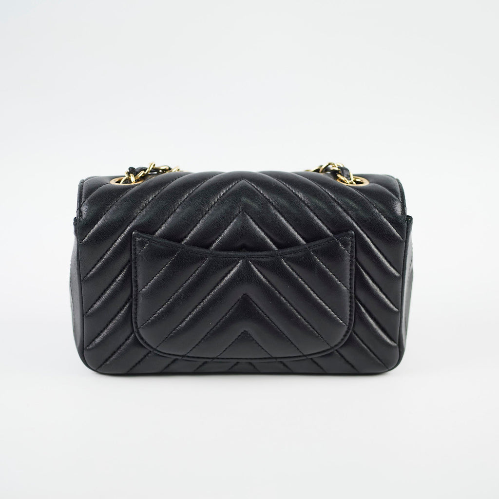 Chanel Rectangular Mini Black Chevron
