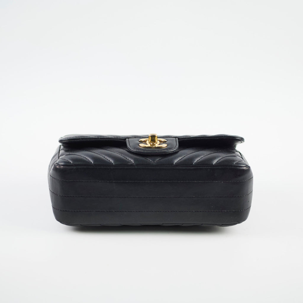 Chanel Rectangular Mini Black Chevron