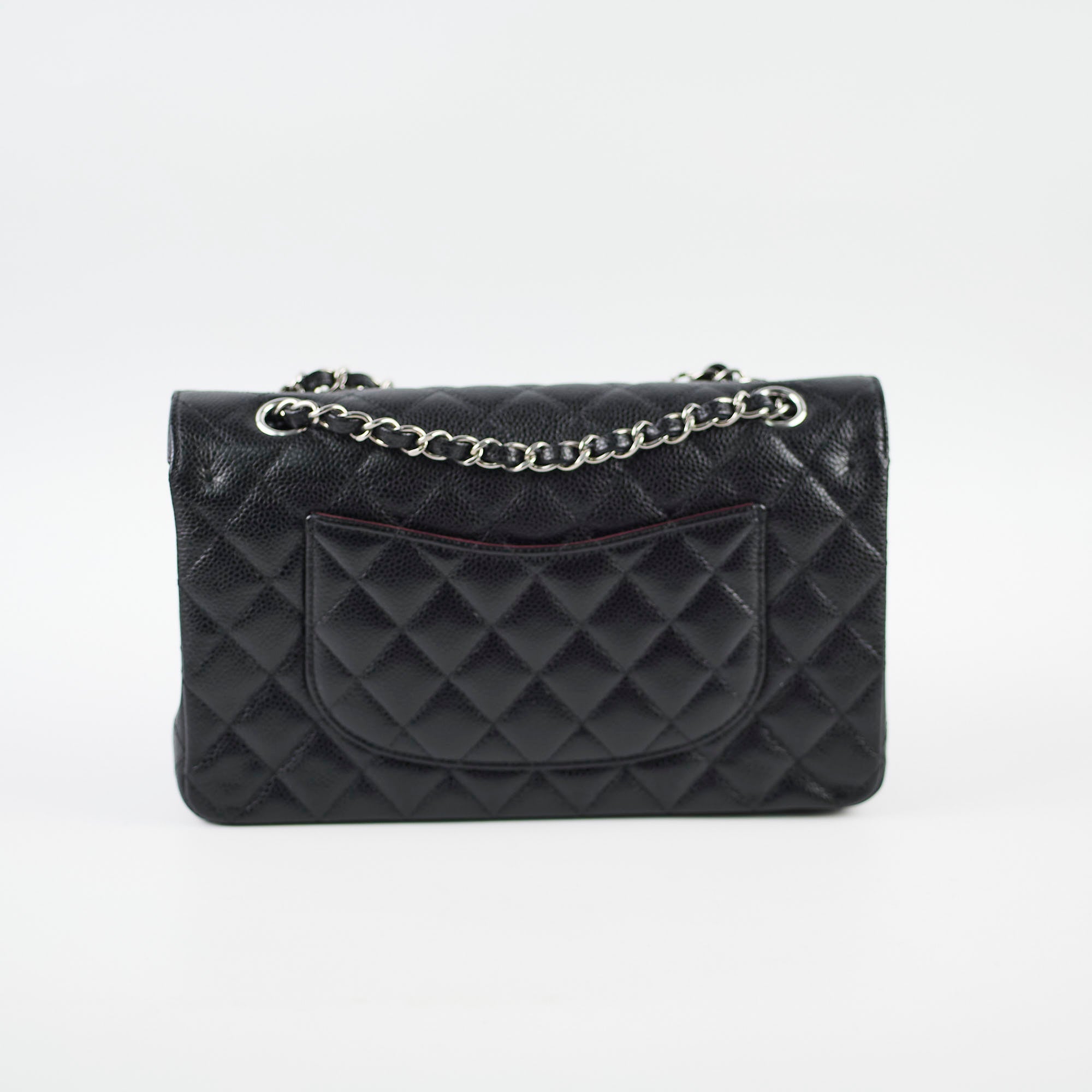 Chanel Caviar Medium Classic Flap Black Microchip