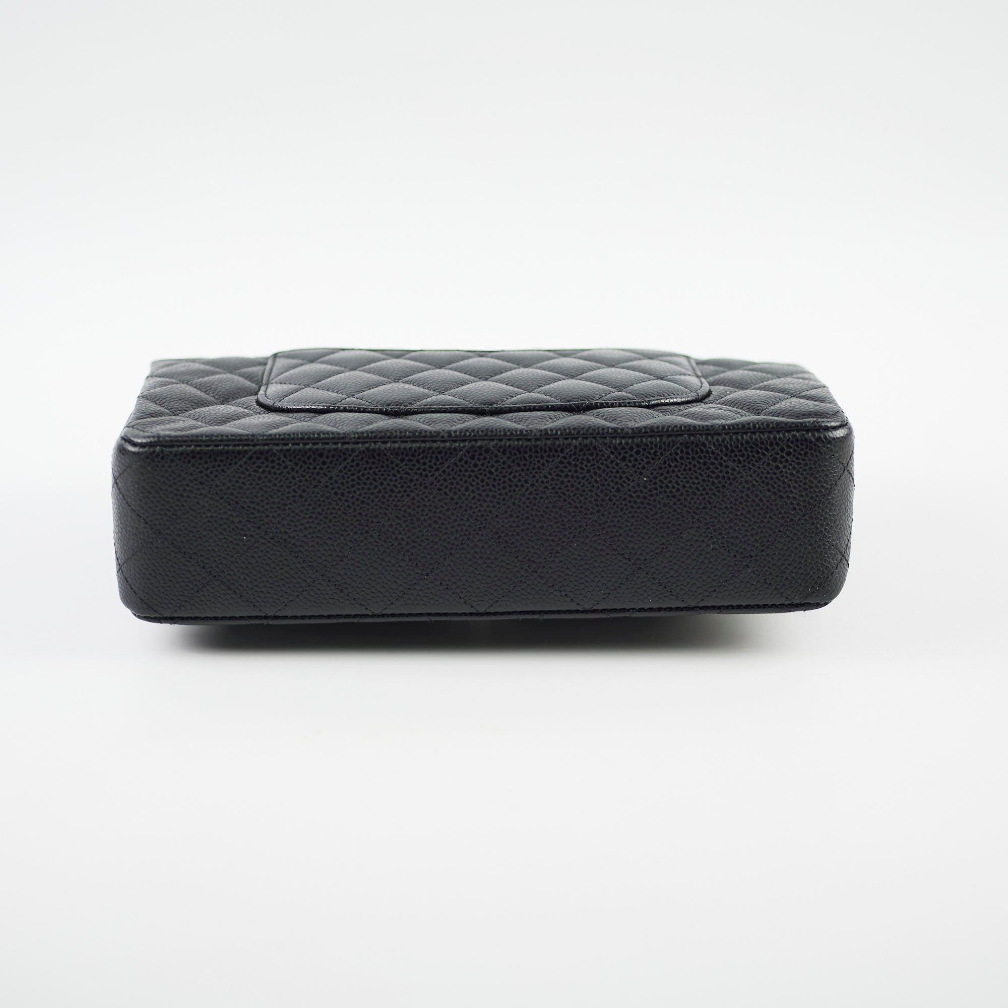 Chanel Caviar Medium Classic Flap Black Microchip