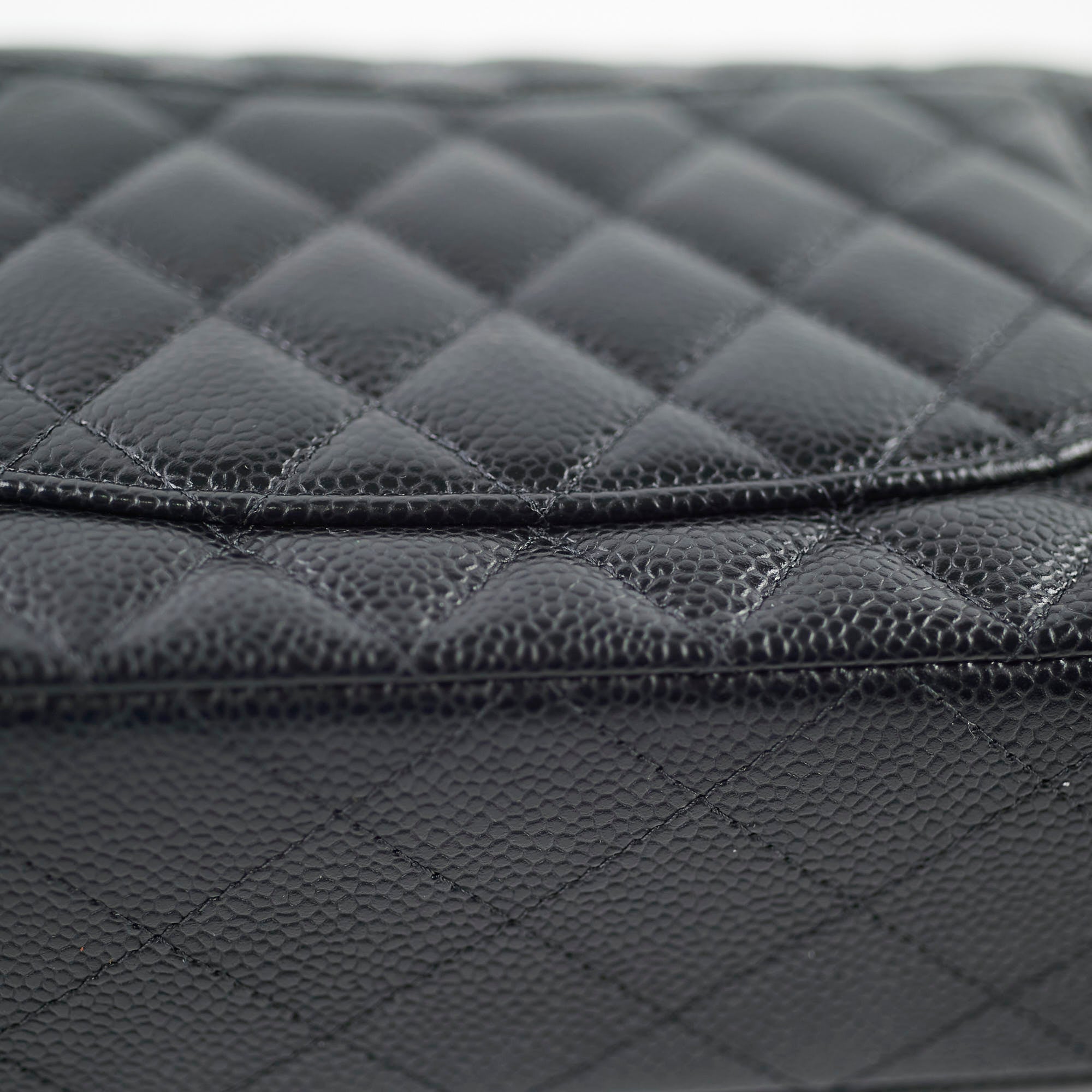 Chanel Caviar Medium Classic Flap Black Microchip